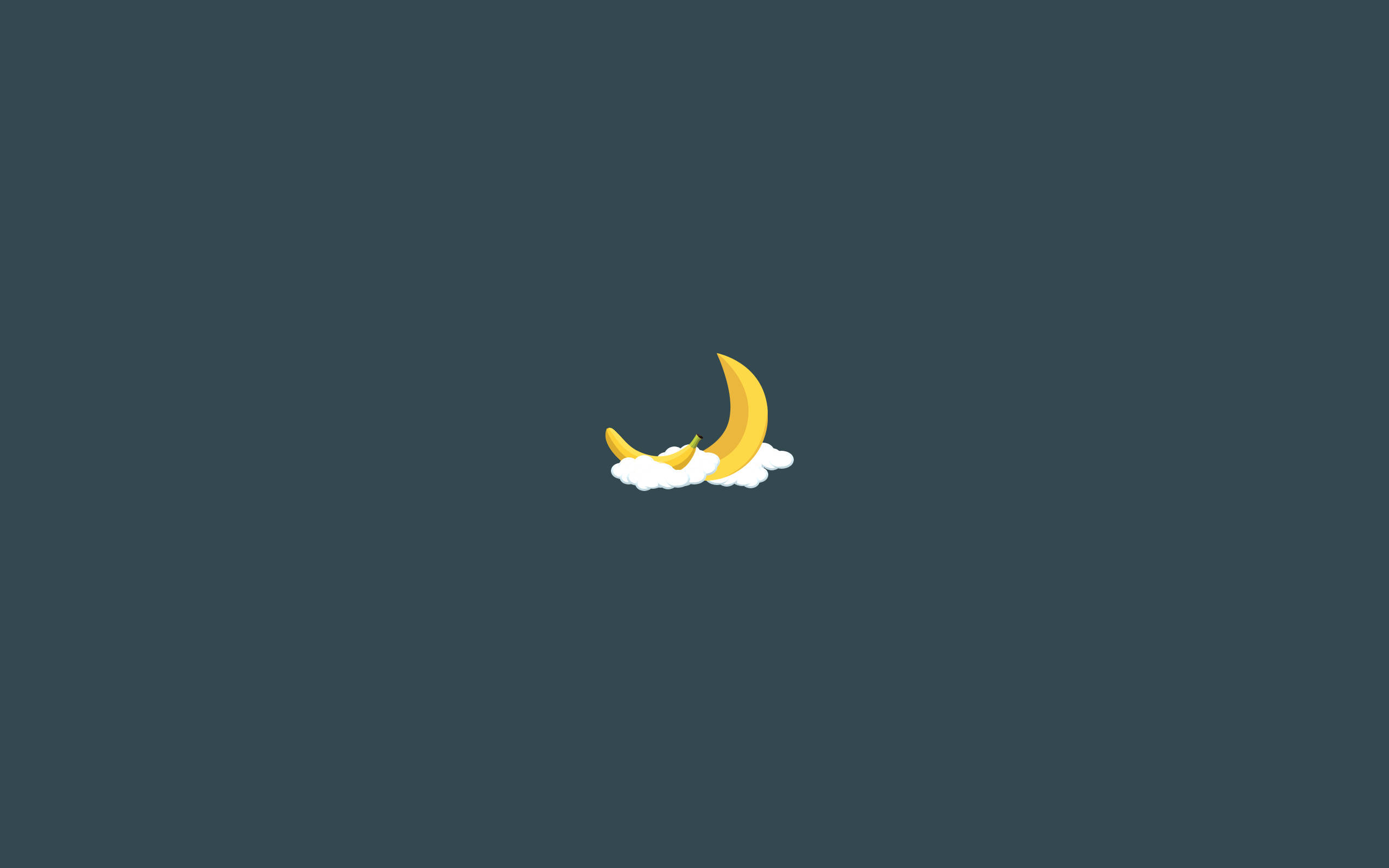 Buwan at Ulap sa Kalangitan ng Gabi Wallpaper