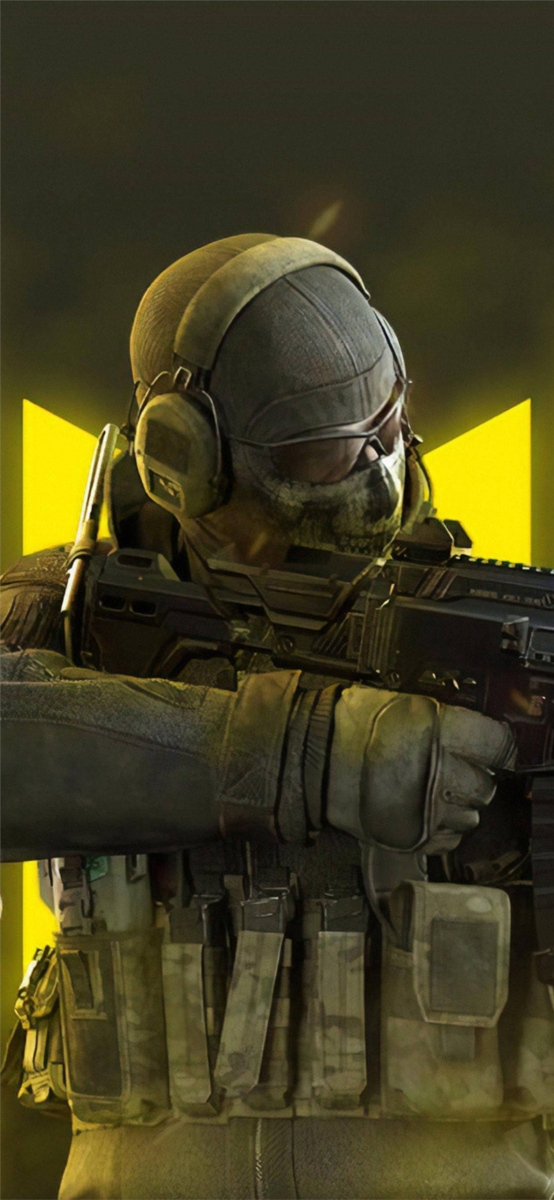 Call Of Duty Mobile Logo Ghost Close-up Wallpaper
