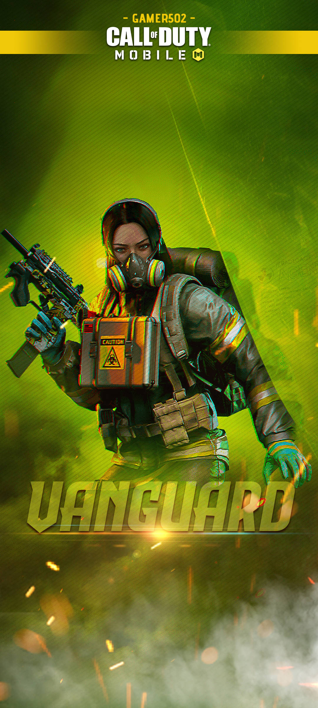 Call Of Duty Vanguard Babae na Sniper na Luntiang Gas Wallpaper