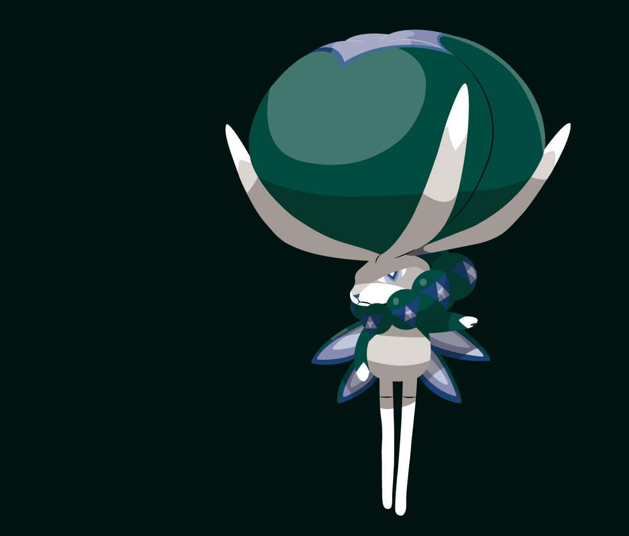 Calyrex Pokemon Sa Itim na Background Wallpaper