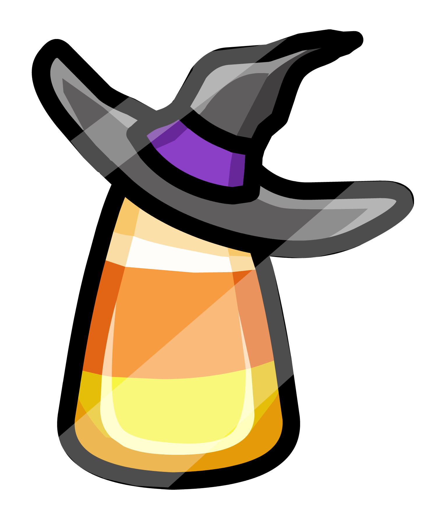 Candy Corn Potion na may Witch Hat Wallpaper