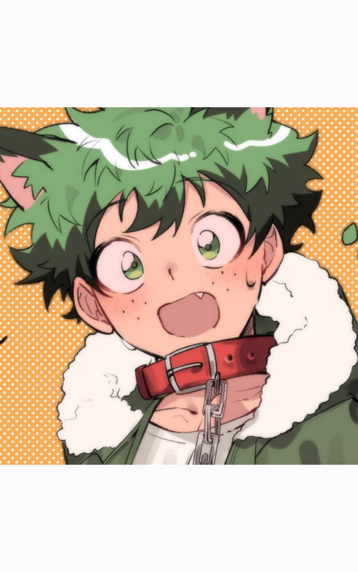 Caption: Adorable Deku sa Stylish Winter Jacket Wallpaper