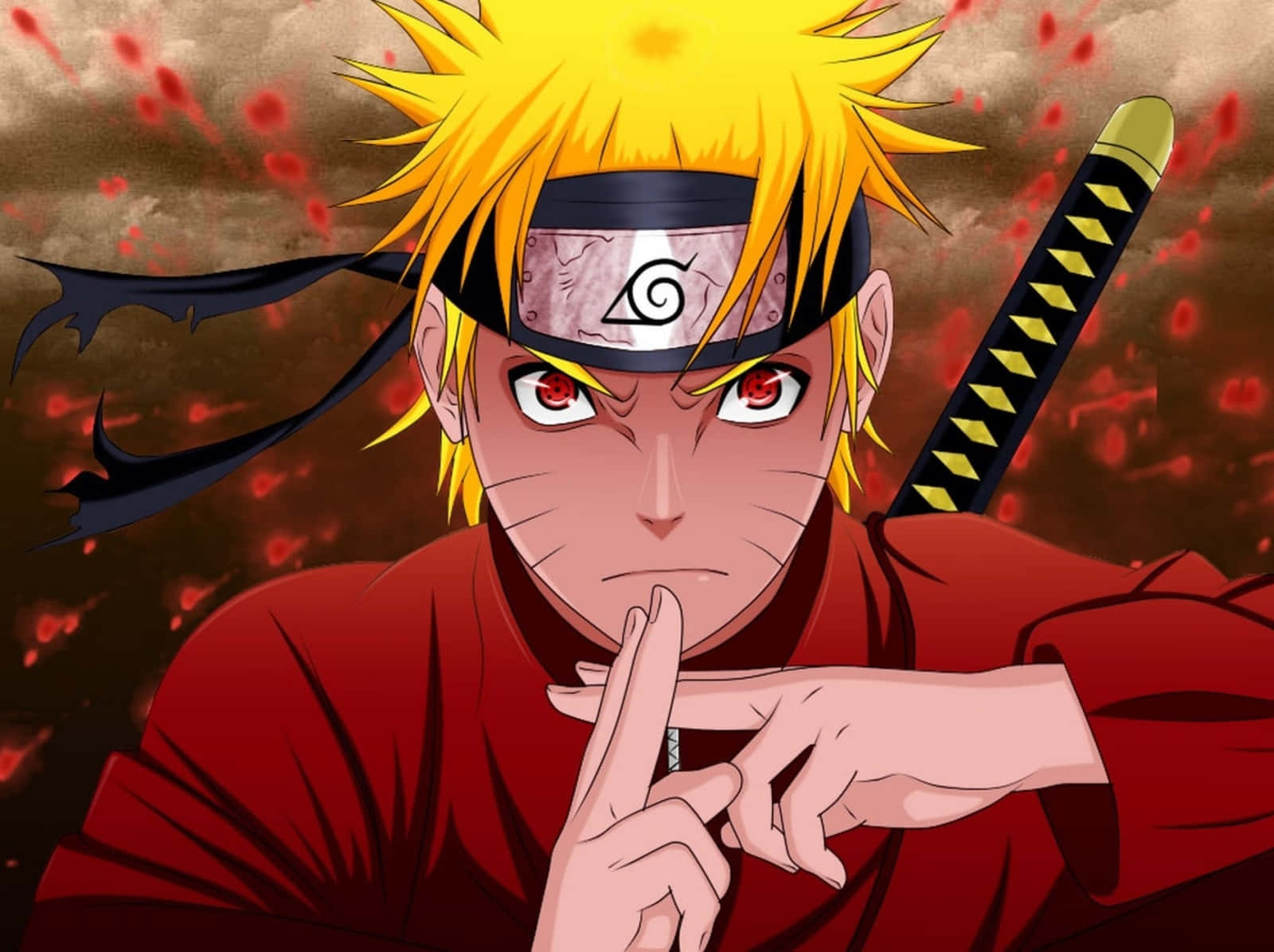 Caption: Ang Makapangyarihang Jinchuriki na si Naruto Uzumaki sa Aksyon Wallpaper