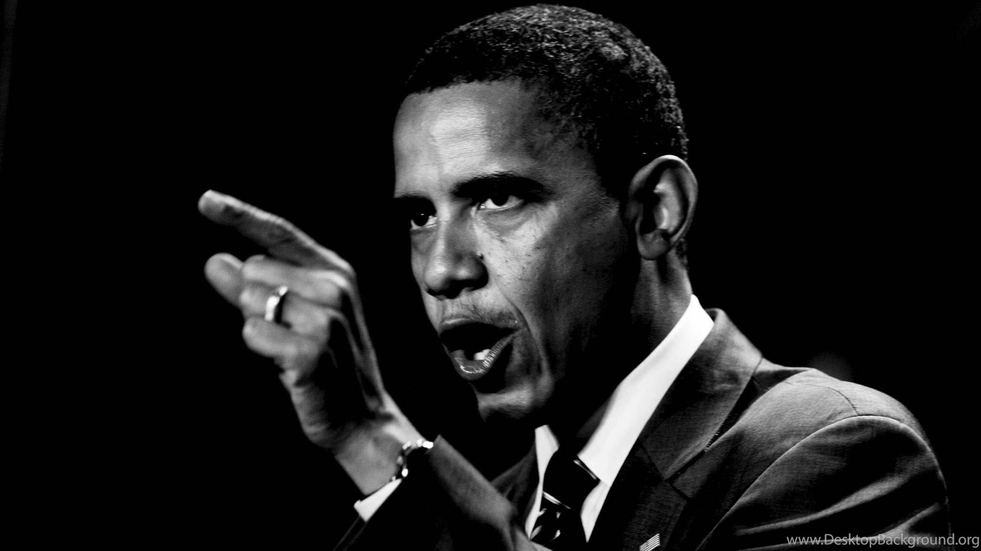 Caption: Barack Obama Nagli-Deliver ng Speech Wallpaper