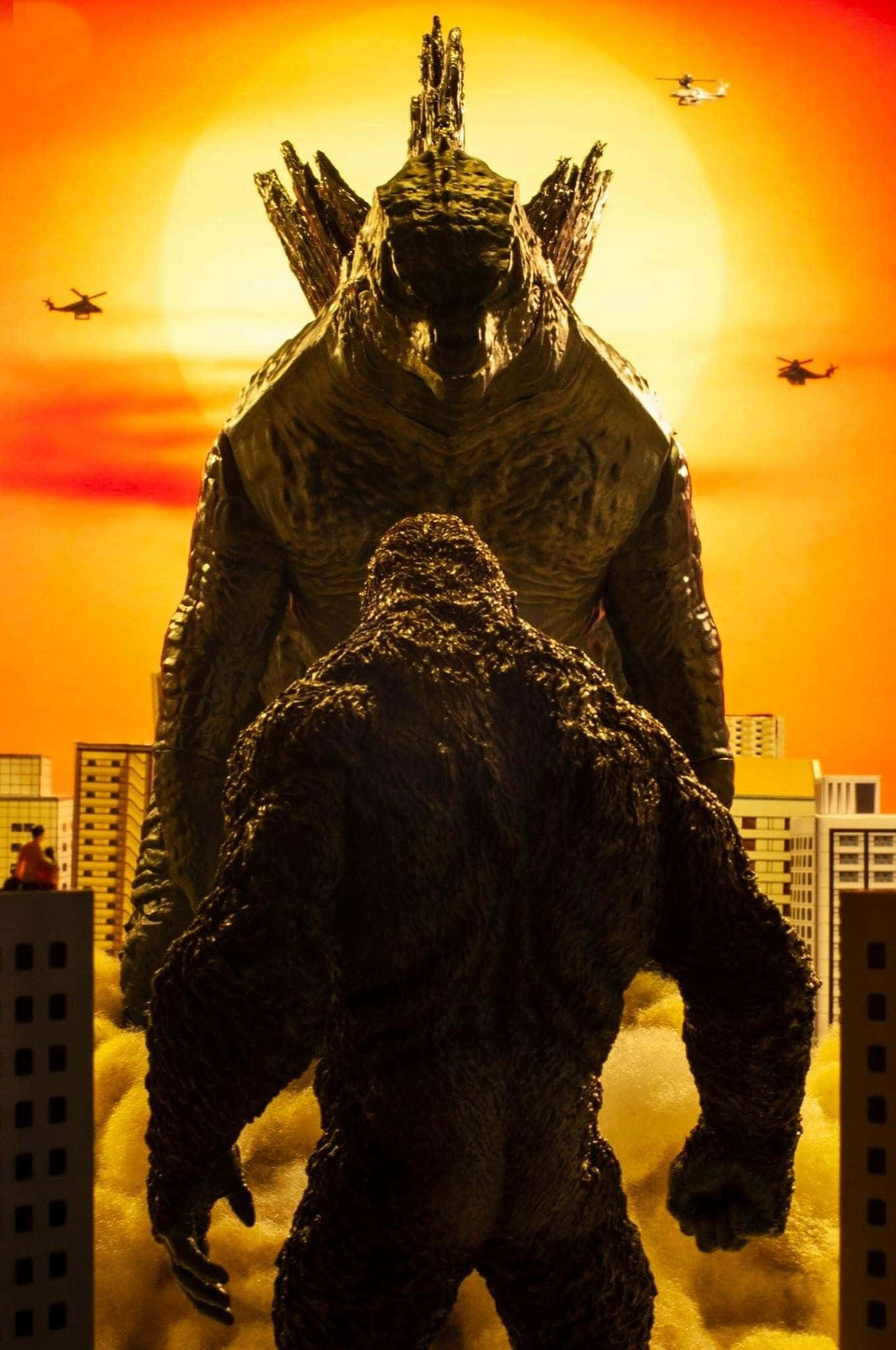 Caption: Epic Clash - Godzilla Vs Kong Wallpaper