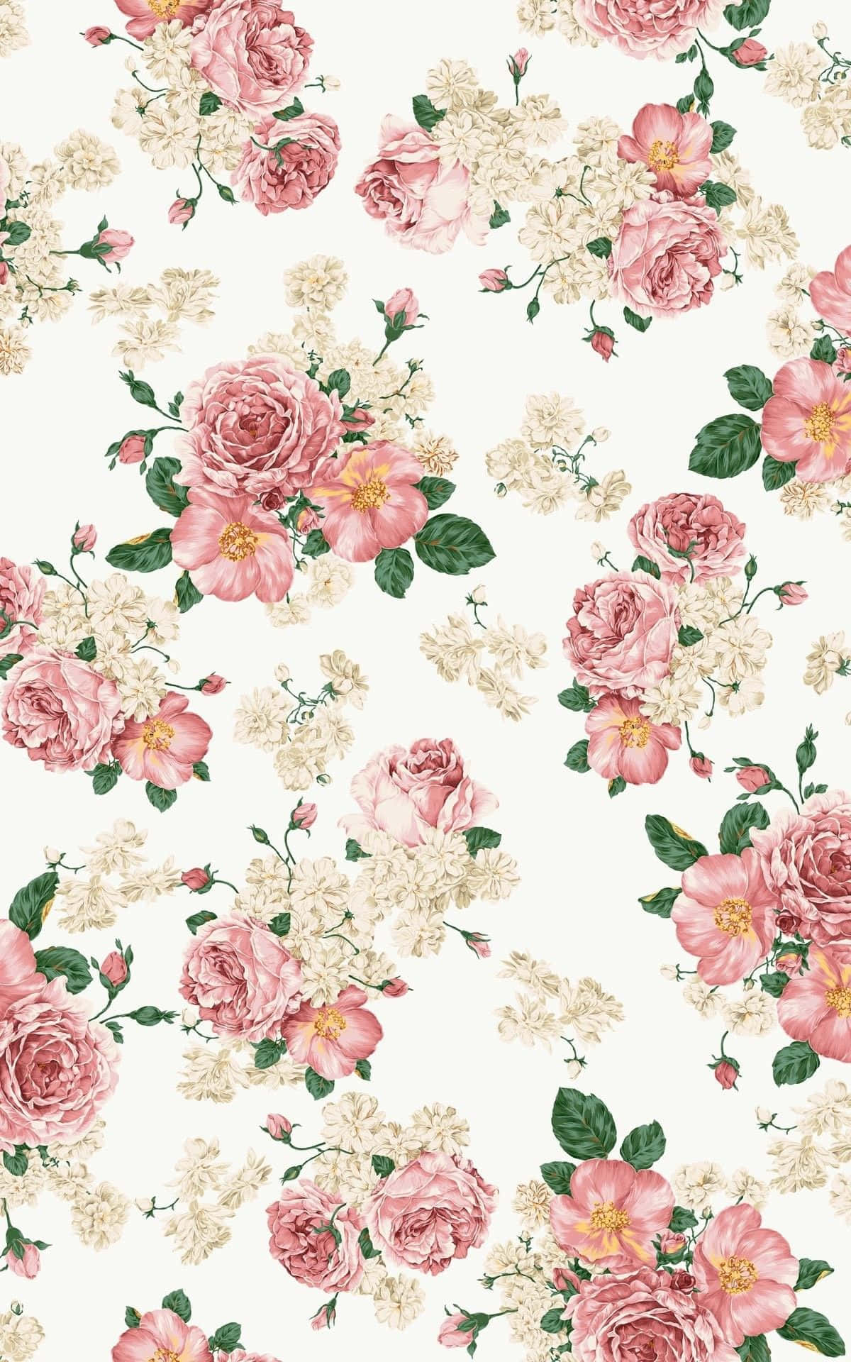Caption: Kaakit-akit na Pink na Bulaklak na Background Wallpaper