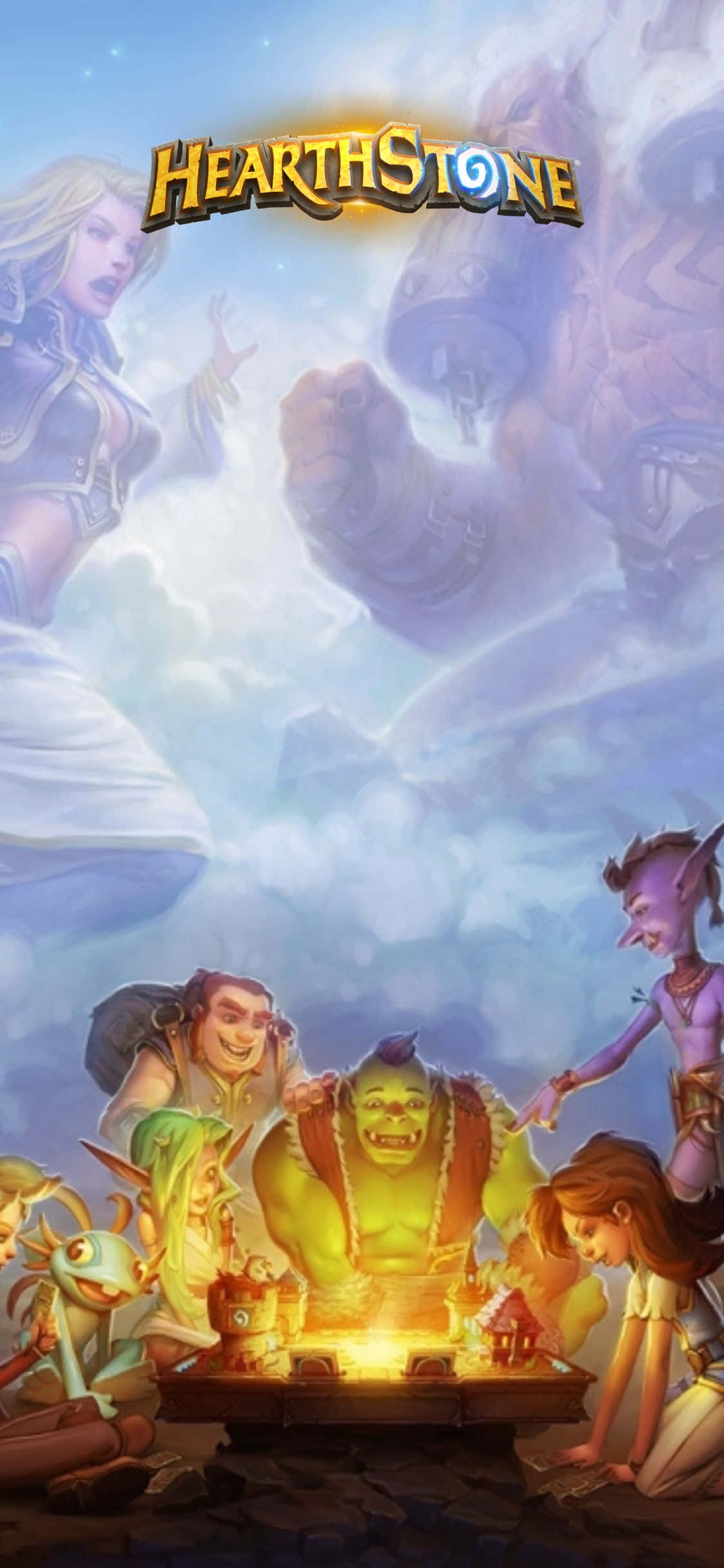 Caption: Makipag-away sa Epikong Laban gamit ang Hearthstone iPhone XS Wallpaper