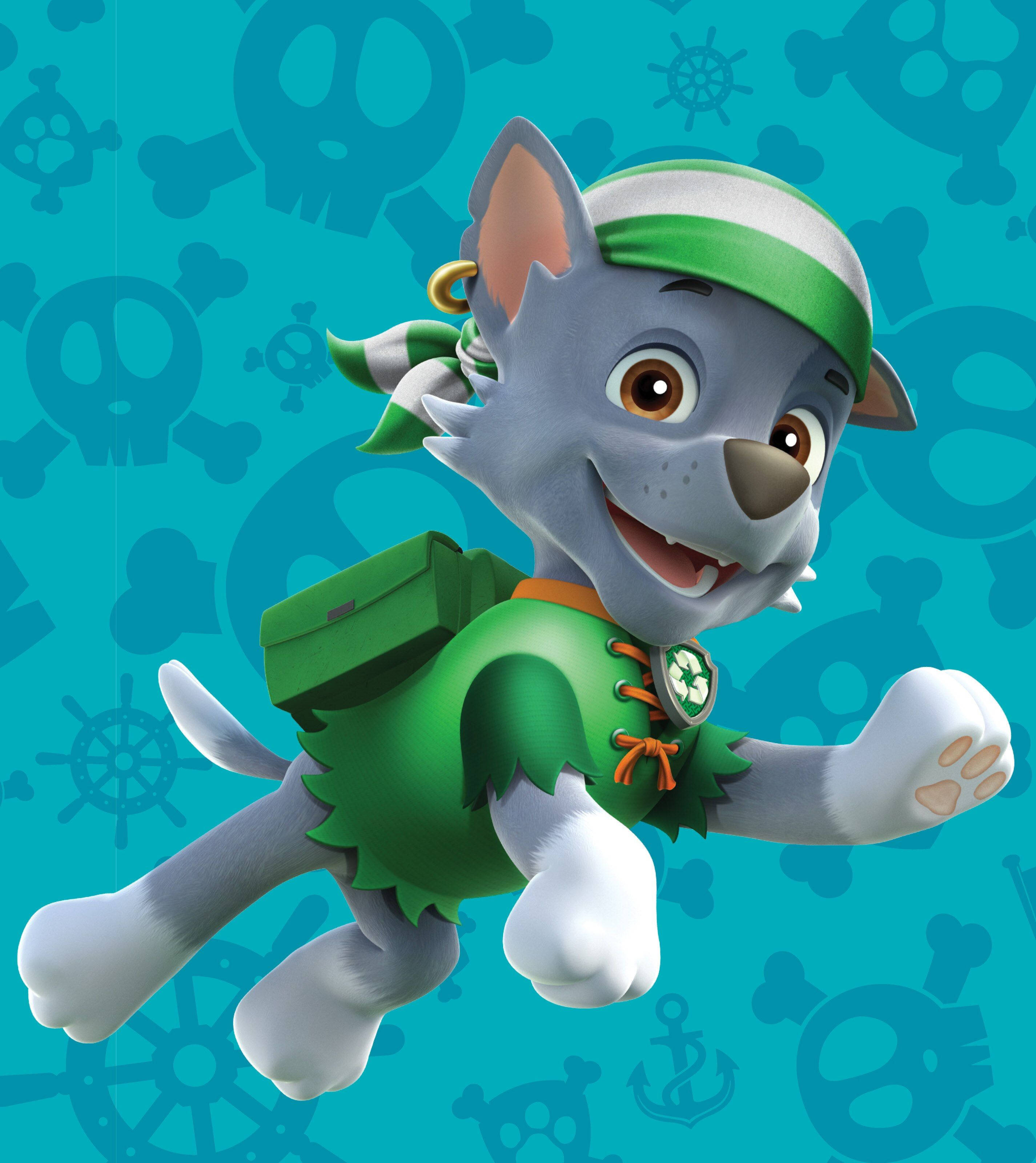Caption: Naghihintay ang Pakikipagsapalaran kay Pirata Rocky mula sa Paw Patrol Wallpaper