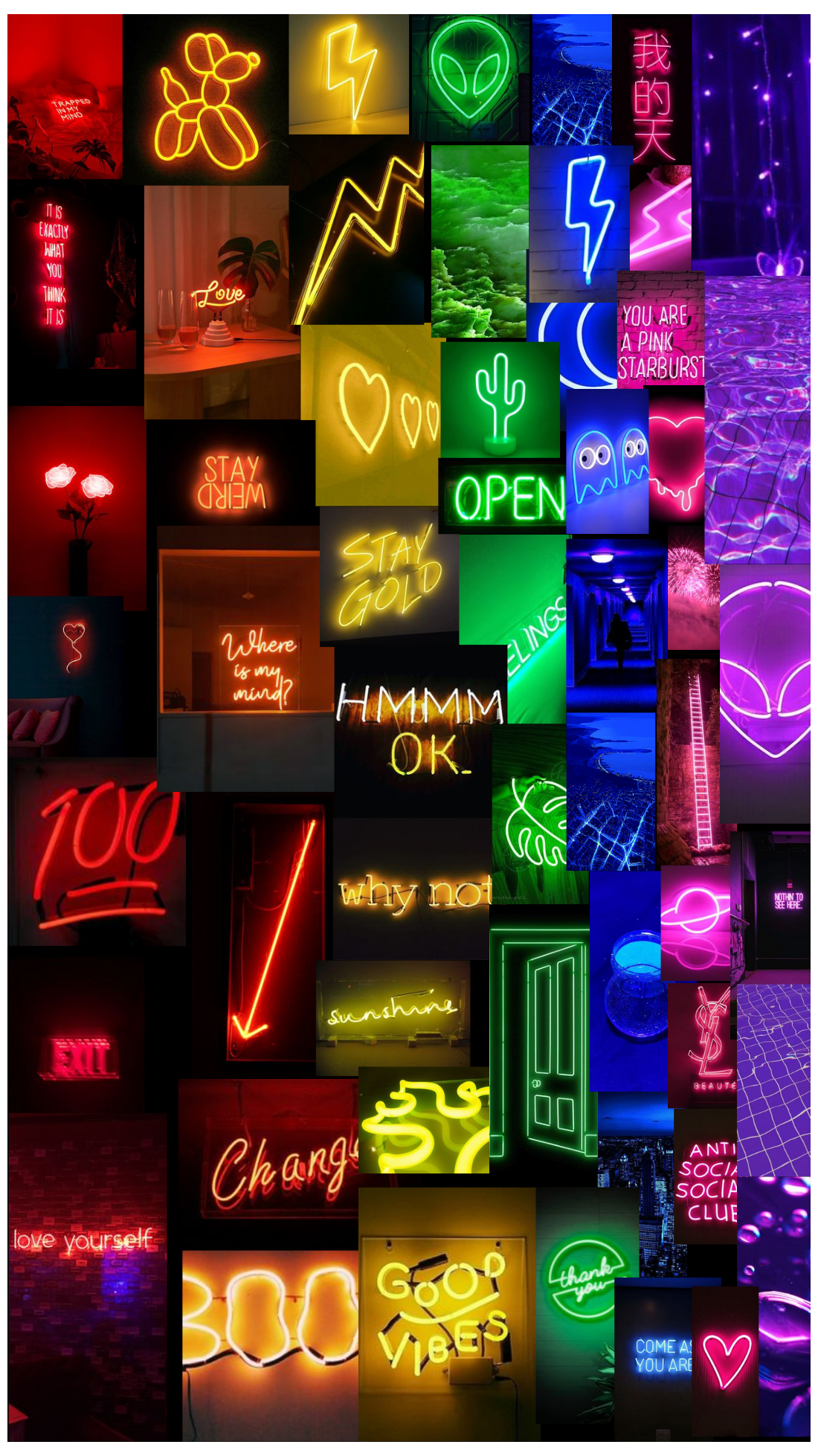 Caption: Nagniningning na Karangyaan ng Neon Wallpaper