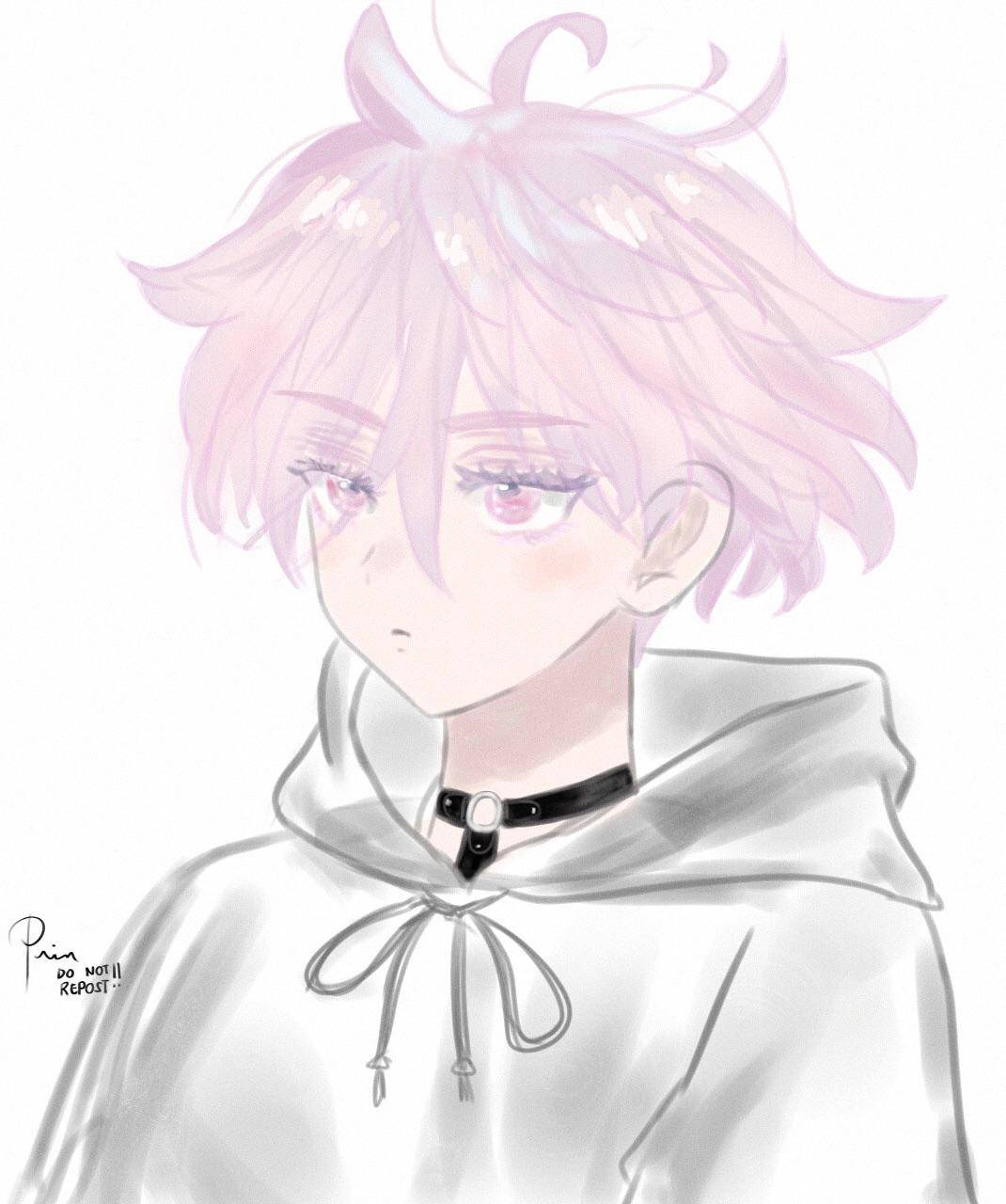 Caption: Napakagandang Kawaragi Senju na May Pink na Buhok Wallpaper