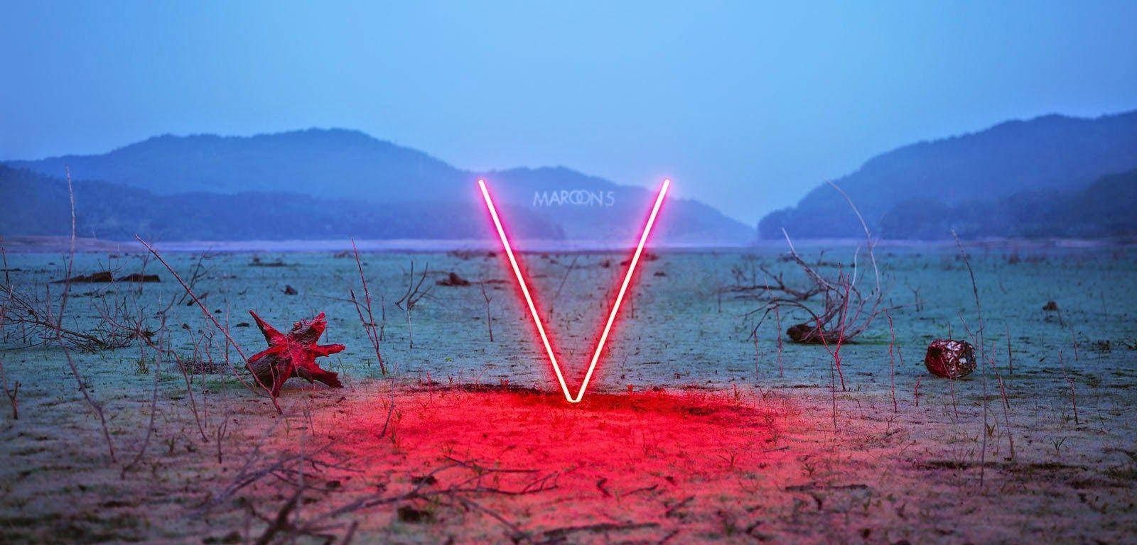 Caption: Sining ng Pabalat ng Album V ng Maroon 5 Wallpaper