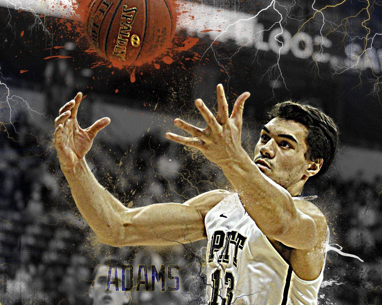 Caption: Steven Adams sa Nakakatuwang Aksyon ng Laro Wallpaper
