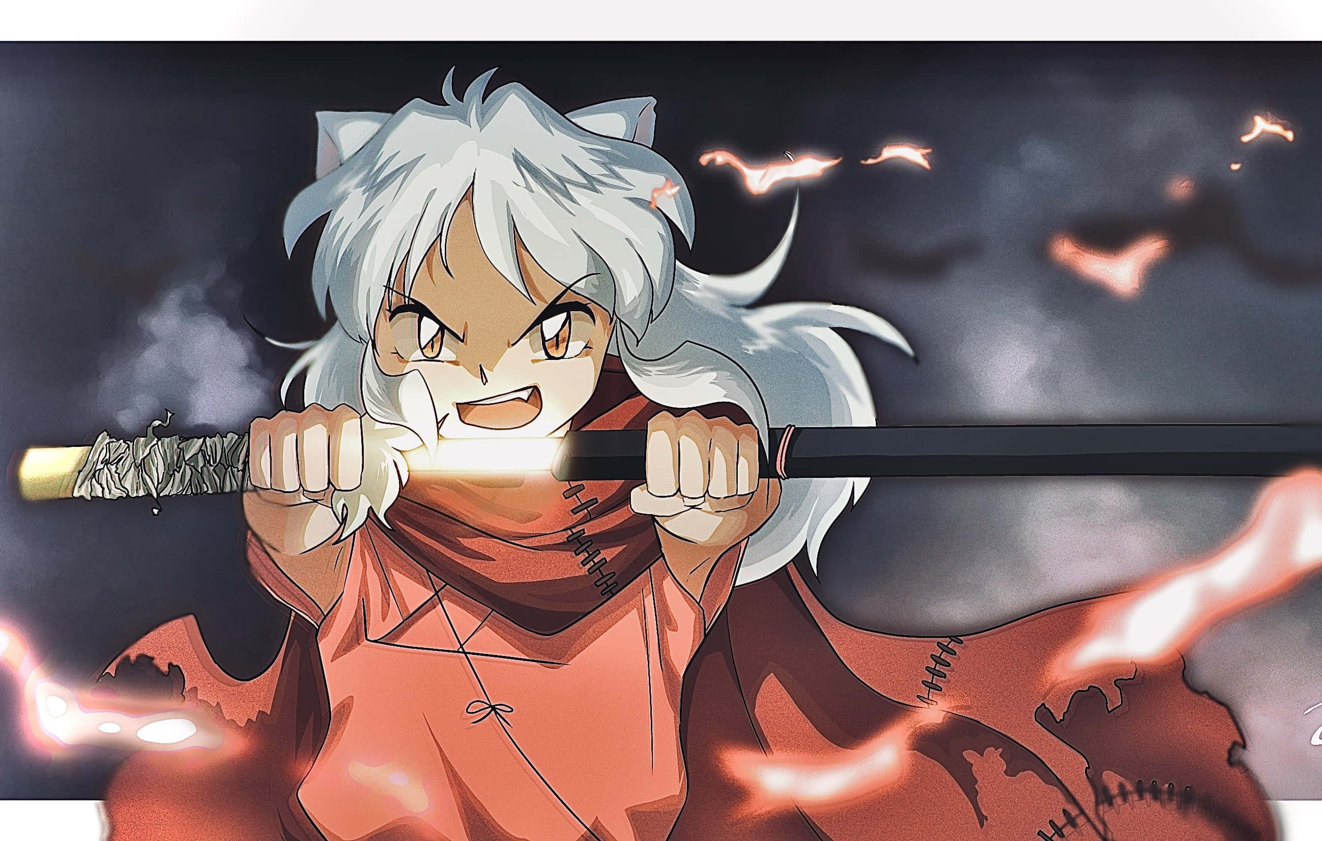 Caption: Tessaiga, ang Legendariong Demon Sword na Pinalabas. Wallpaper