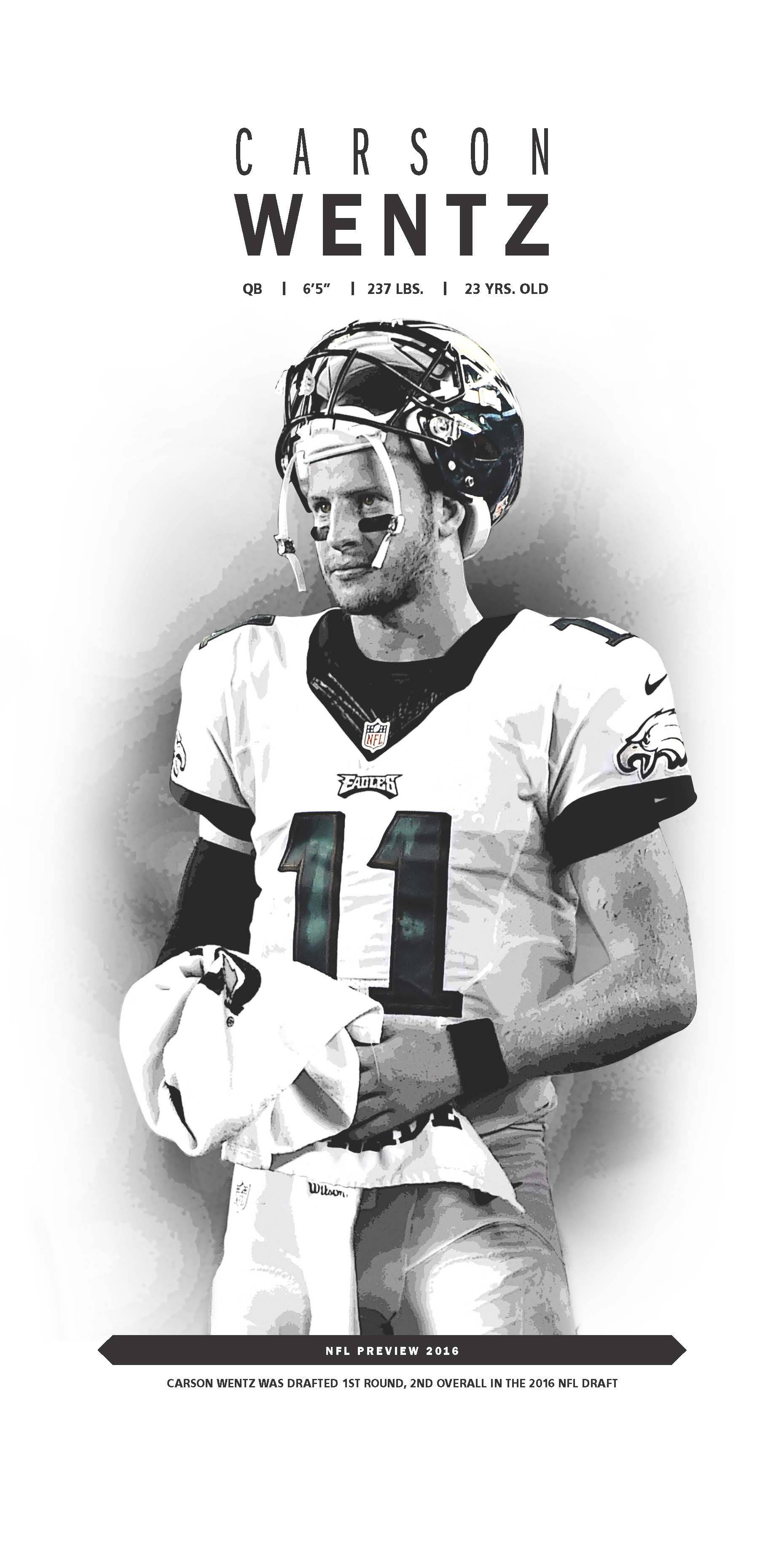 Carson Wentz na Digital na Pininturahan Wallpaper