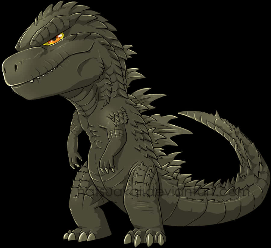 Cartoon Godzilla na Nakatayo Wallpaper