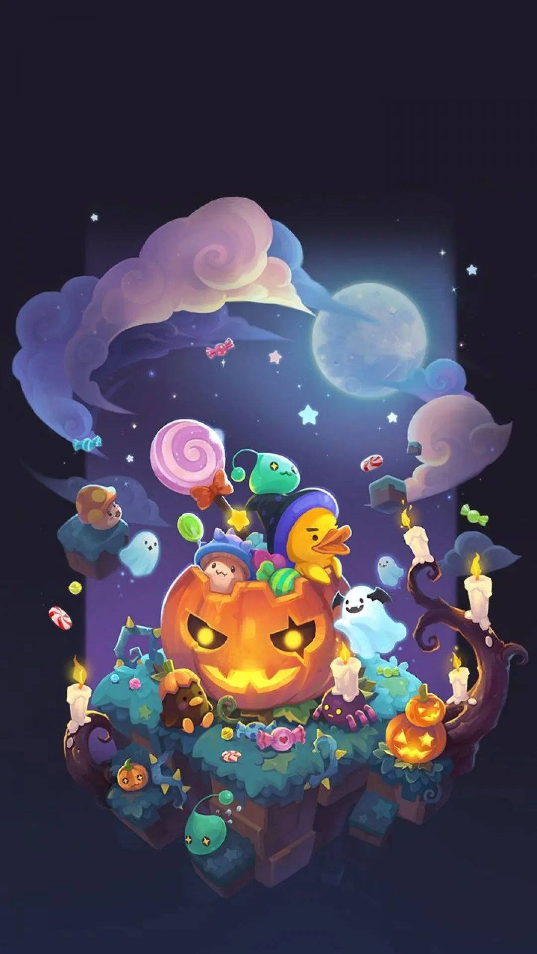 Cartoon Halloween Sa Kalabasa Wallpaper
