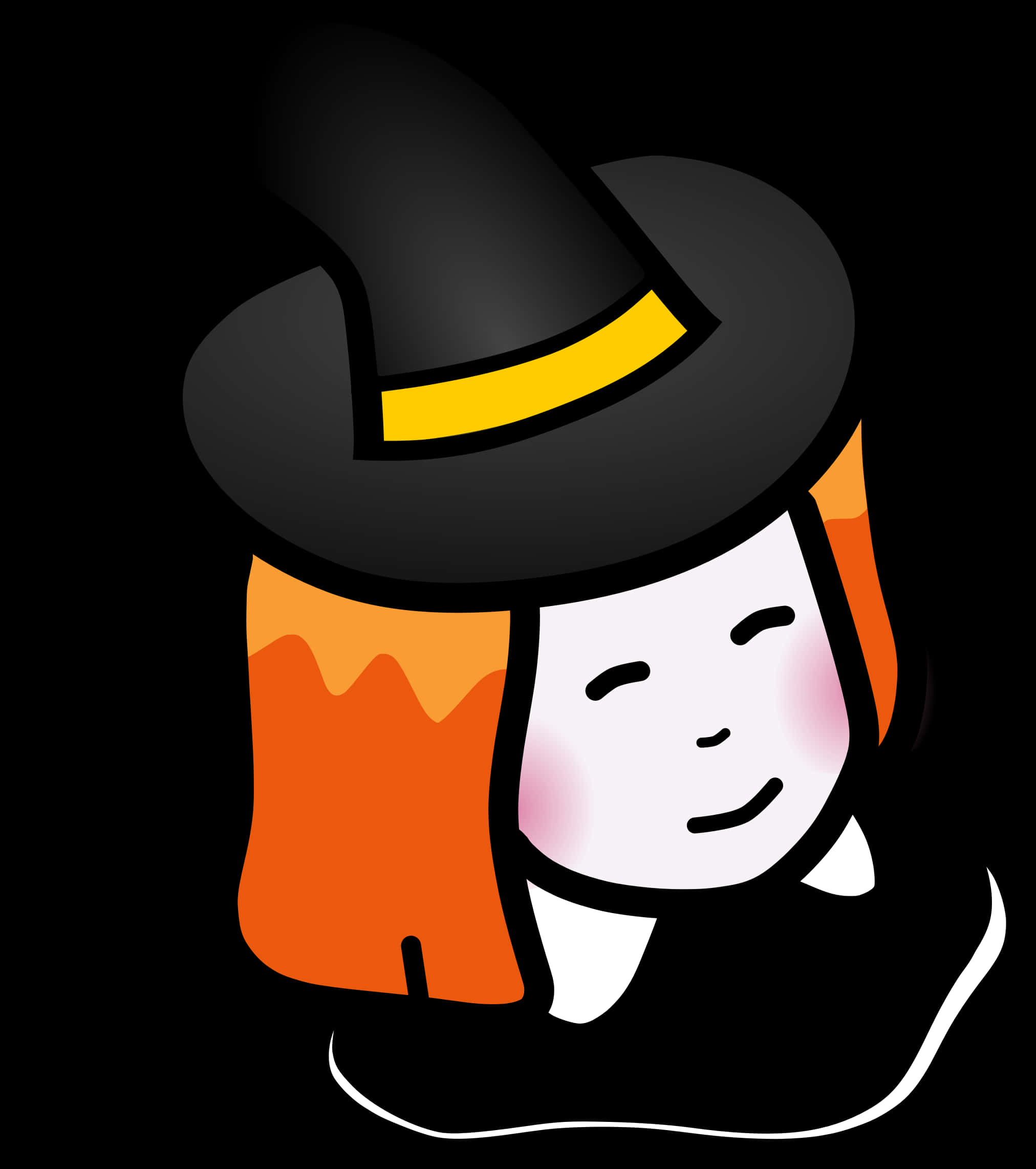 Cartoon na Bruhang May Itim na Sombrero Wallpaper