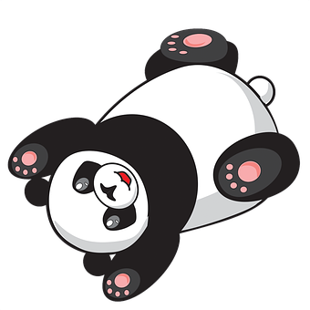 Cartoon Panda na Nakahiga Wallpaper