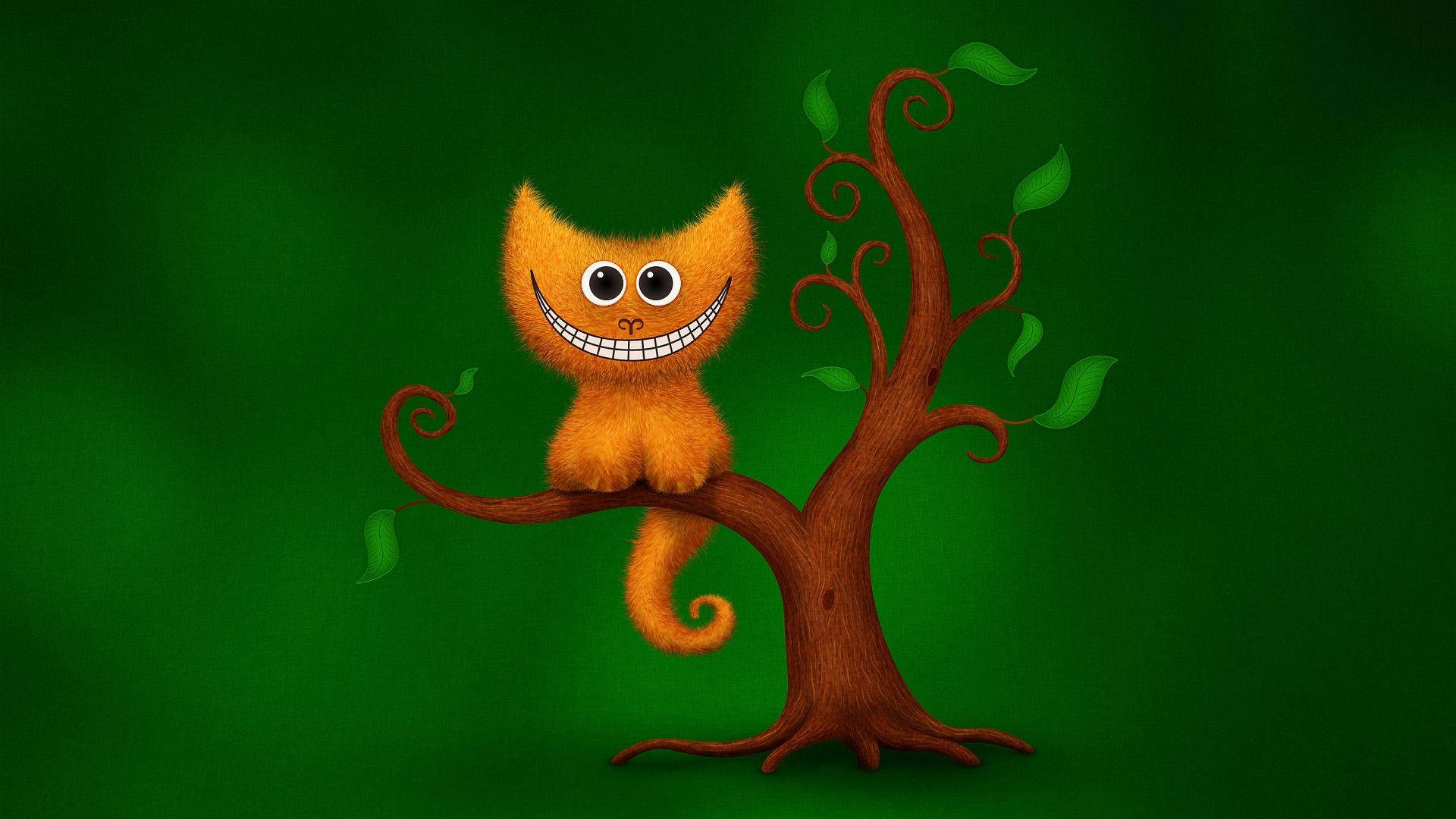 Cartoons Cheshire Kuting Wallpaper