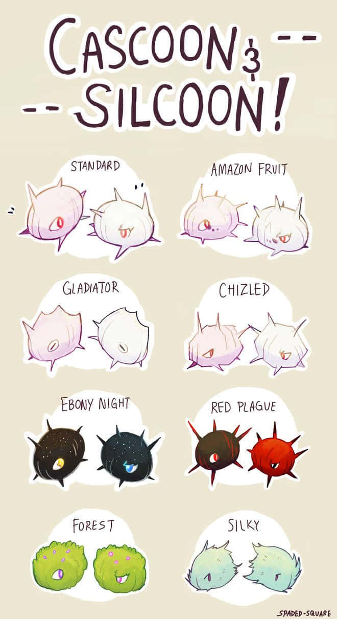 Cascoon at Silcoon sa Iba't Ibang Kulay Wallpaper