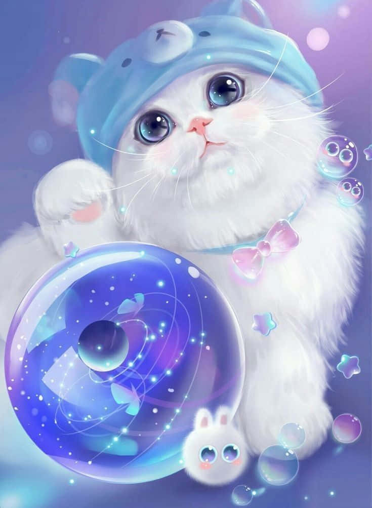 Cat Anime - Mapaglaro at Puno ng Pakikipagsapalaran! Wallpaper