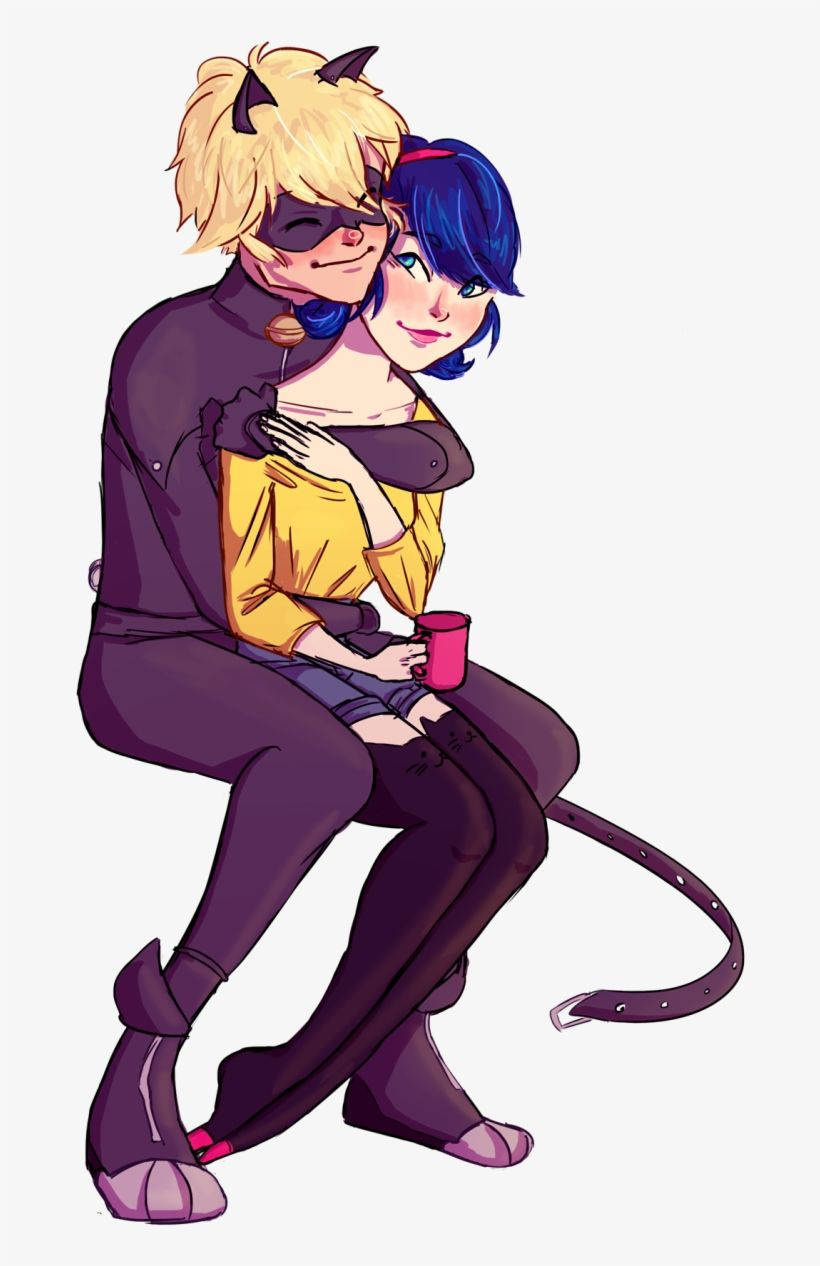 Cat Noir at Marinette Wallpaper