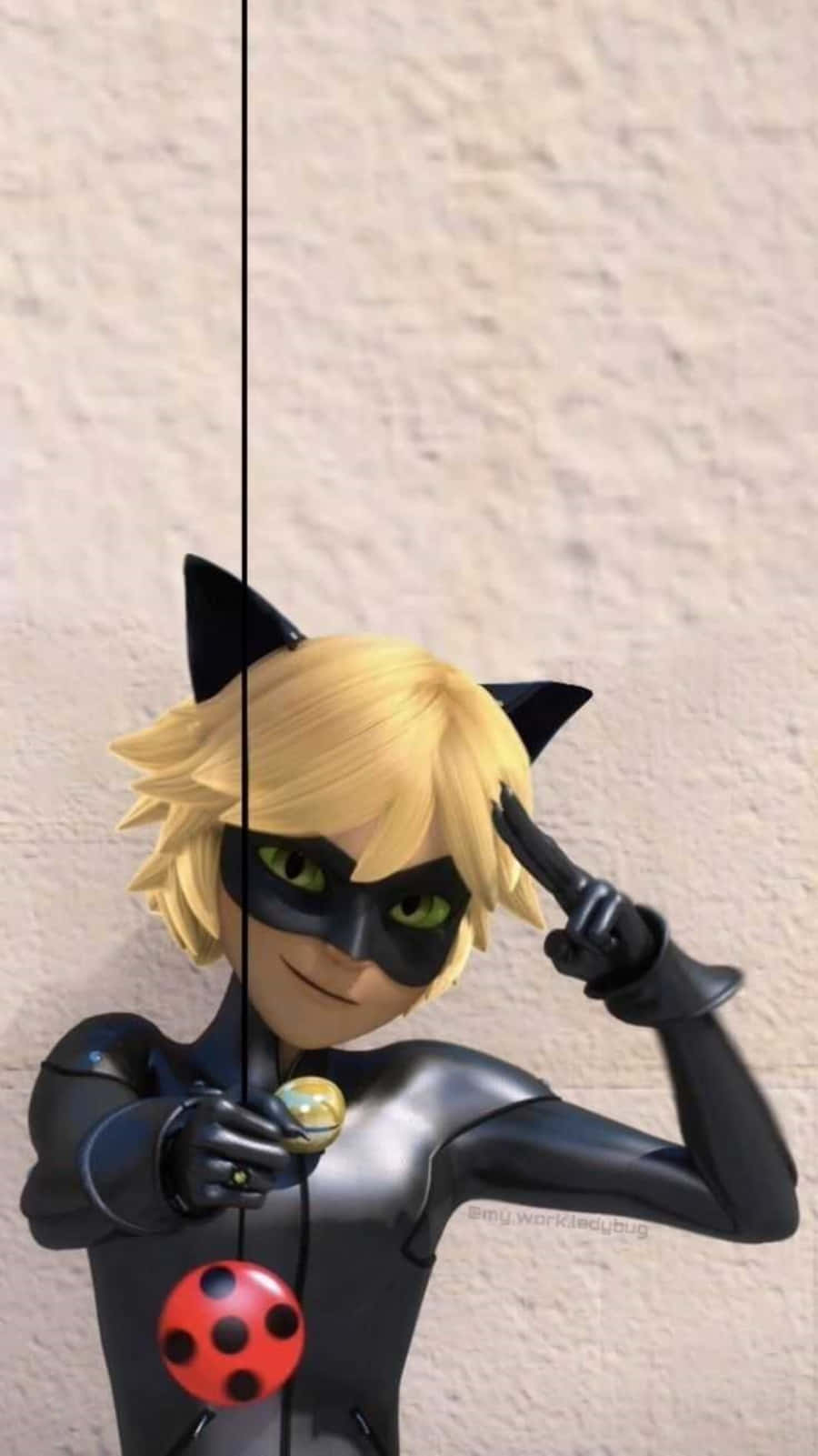 Cat Noir Handa na Harapin ang Lungsod Wallpaper