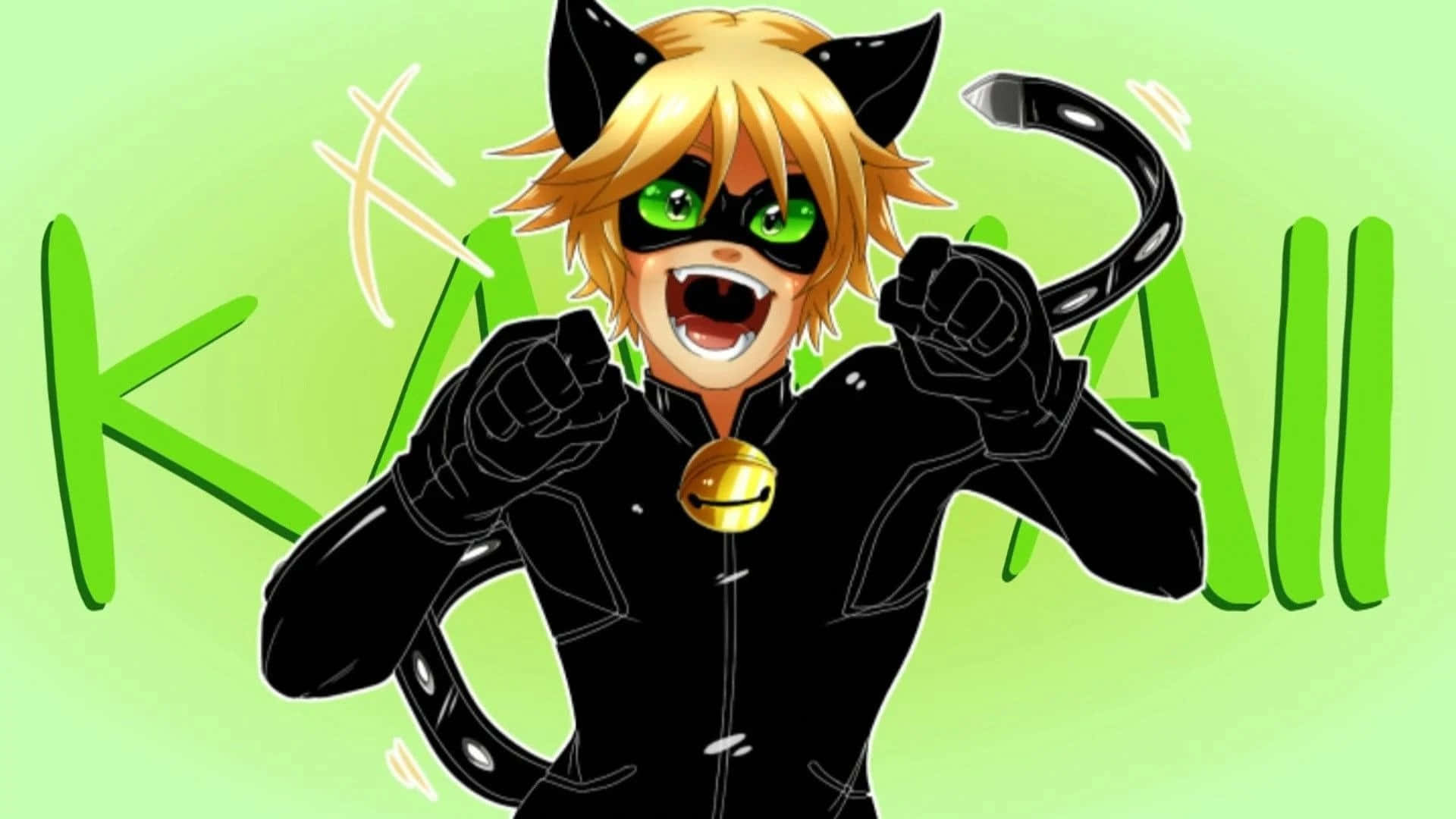 "Cat Noir Naglilibot sa Kanyang Teritoryo" Wallpaper