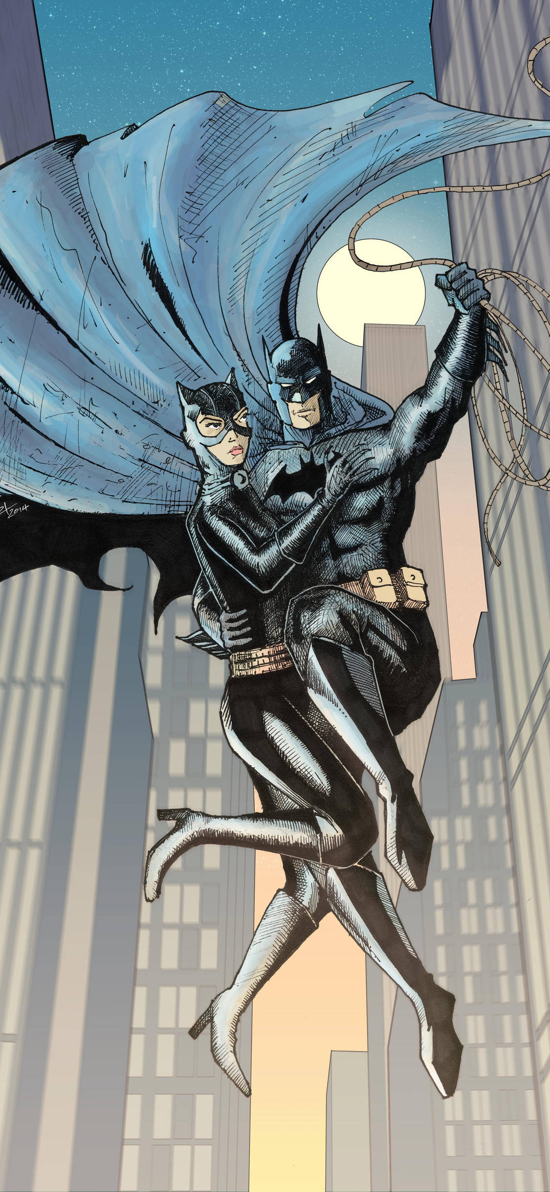Catwoman At Batman Lumilipad Wallpaper