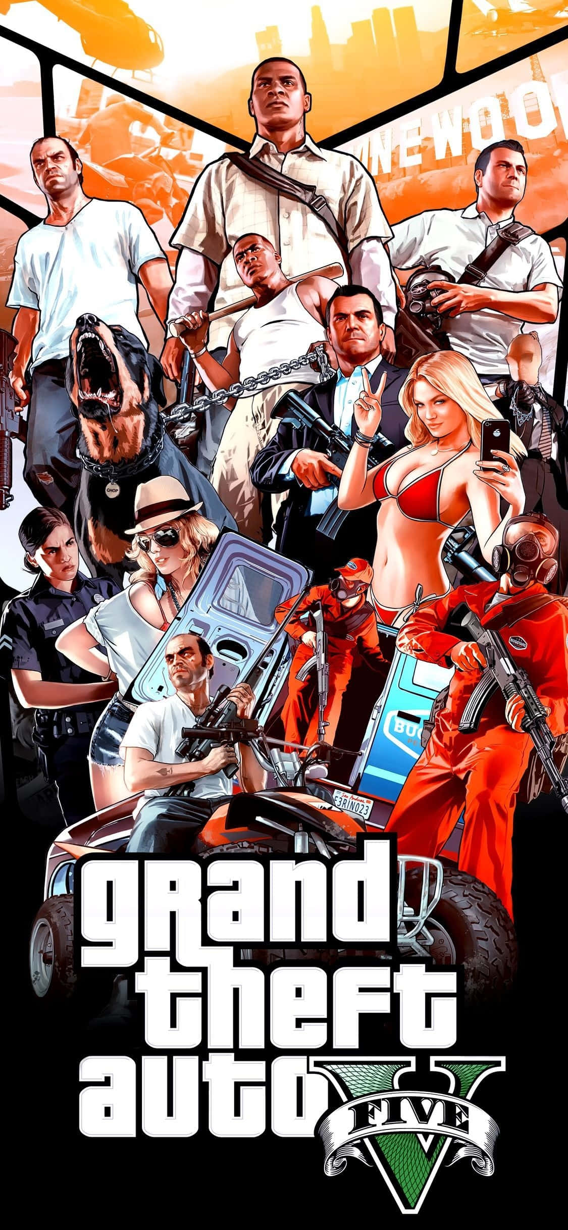 Character sa iPhone X Grand Theft Auto V Background Wallpaper