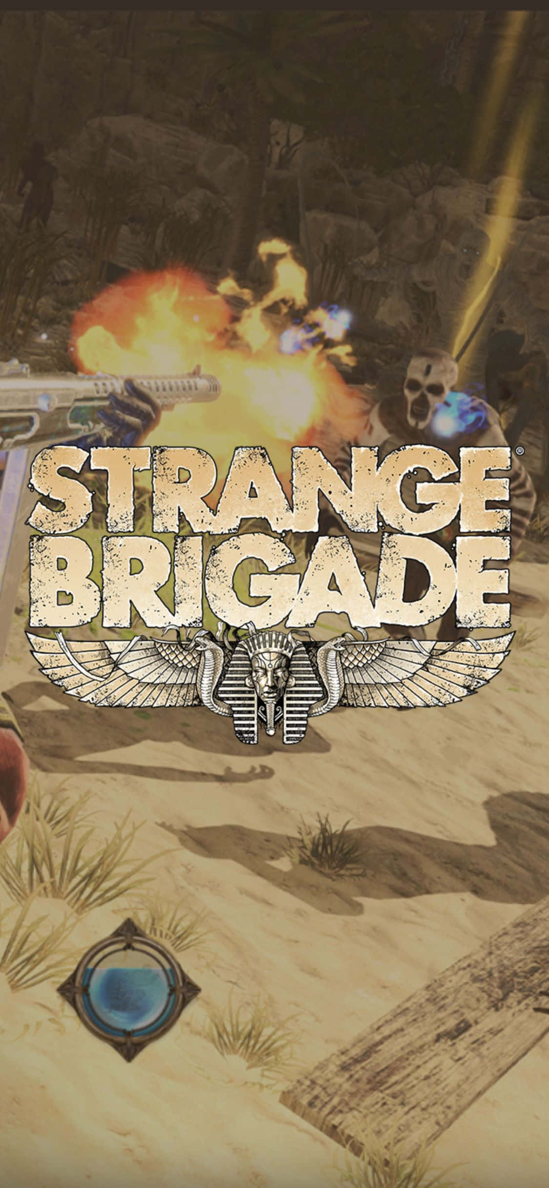 Character Shooting Zombie iPhone X Strange Brigade Background Wallpaper