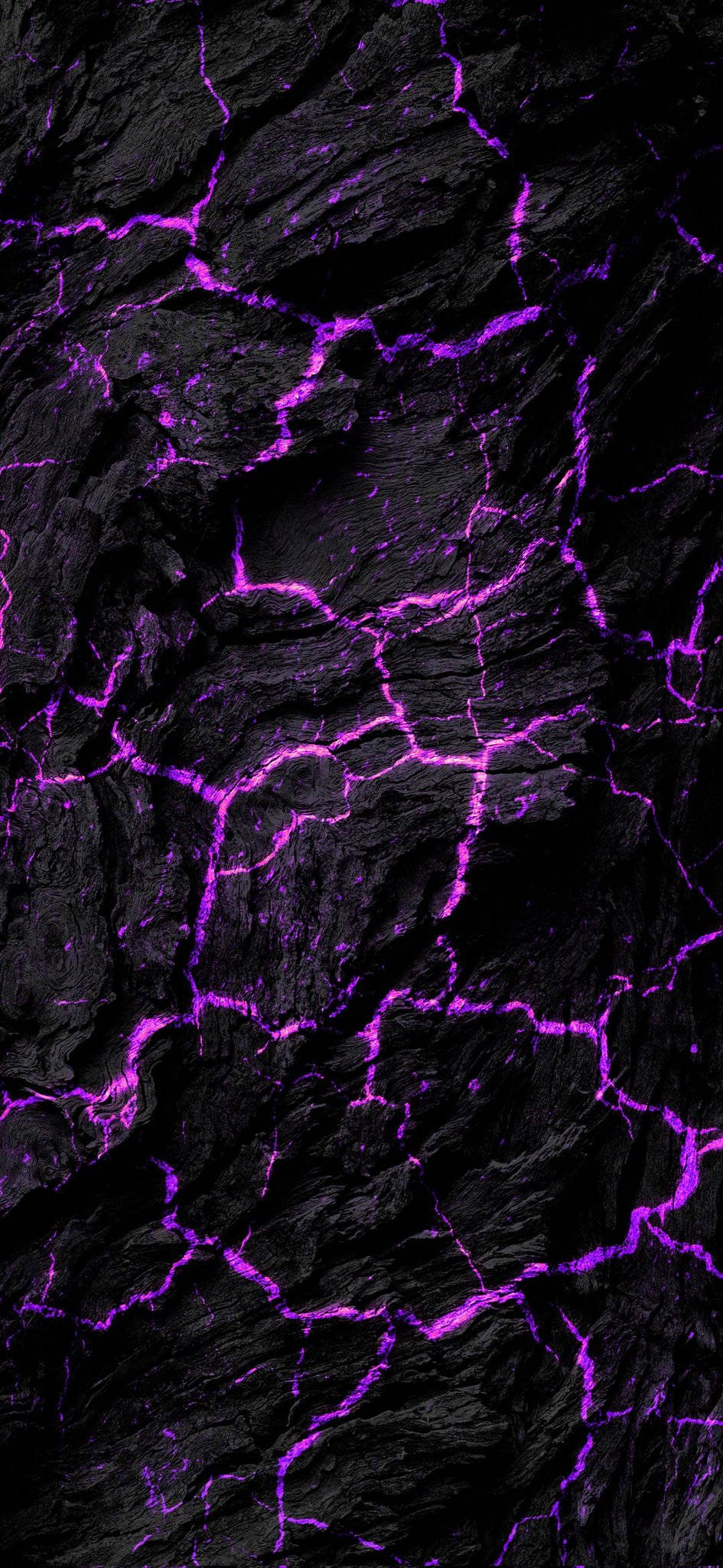 Charcoal Cracks Neon Purple iPhone Wallpaper