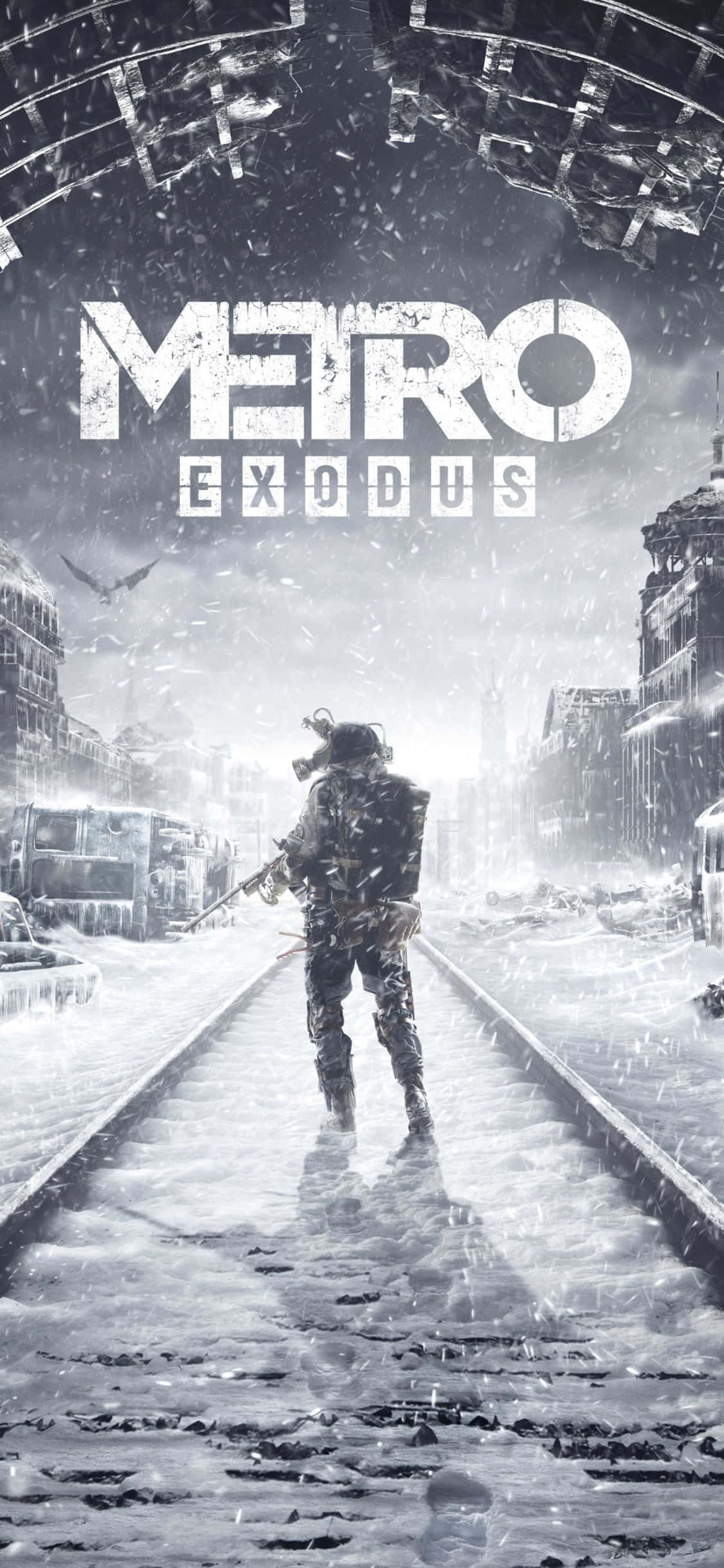 I-charge ang iyong daan patungo sa tagumpay gamit ang iPhone X at Metro Exodus Wallpaper