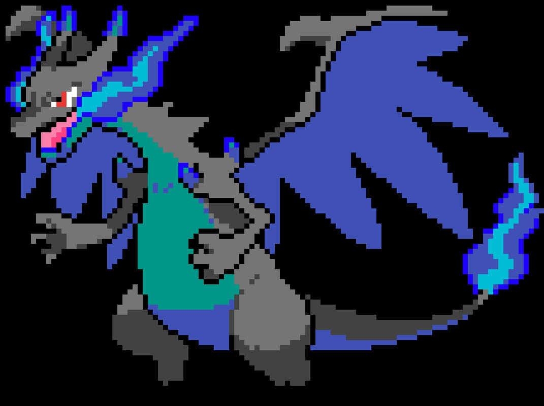 Charizard na Pixel Art Wallpaper