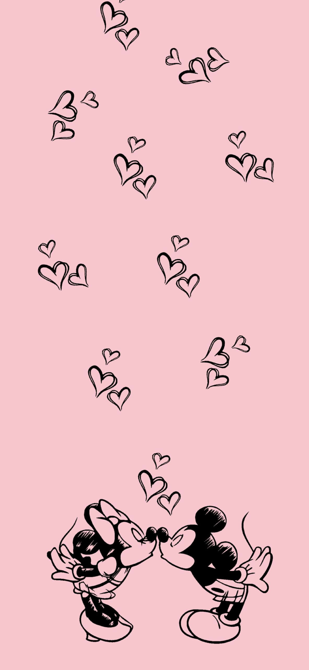 Kaakit-akit na Minnie Mouse sa Makulay na mga Kulay Wallpaper