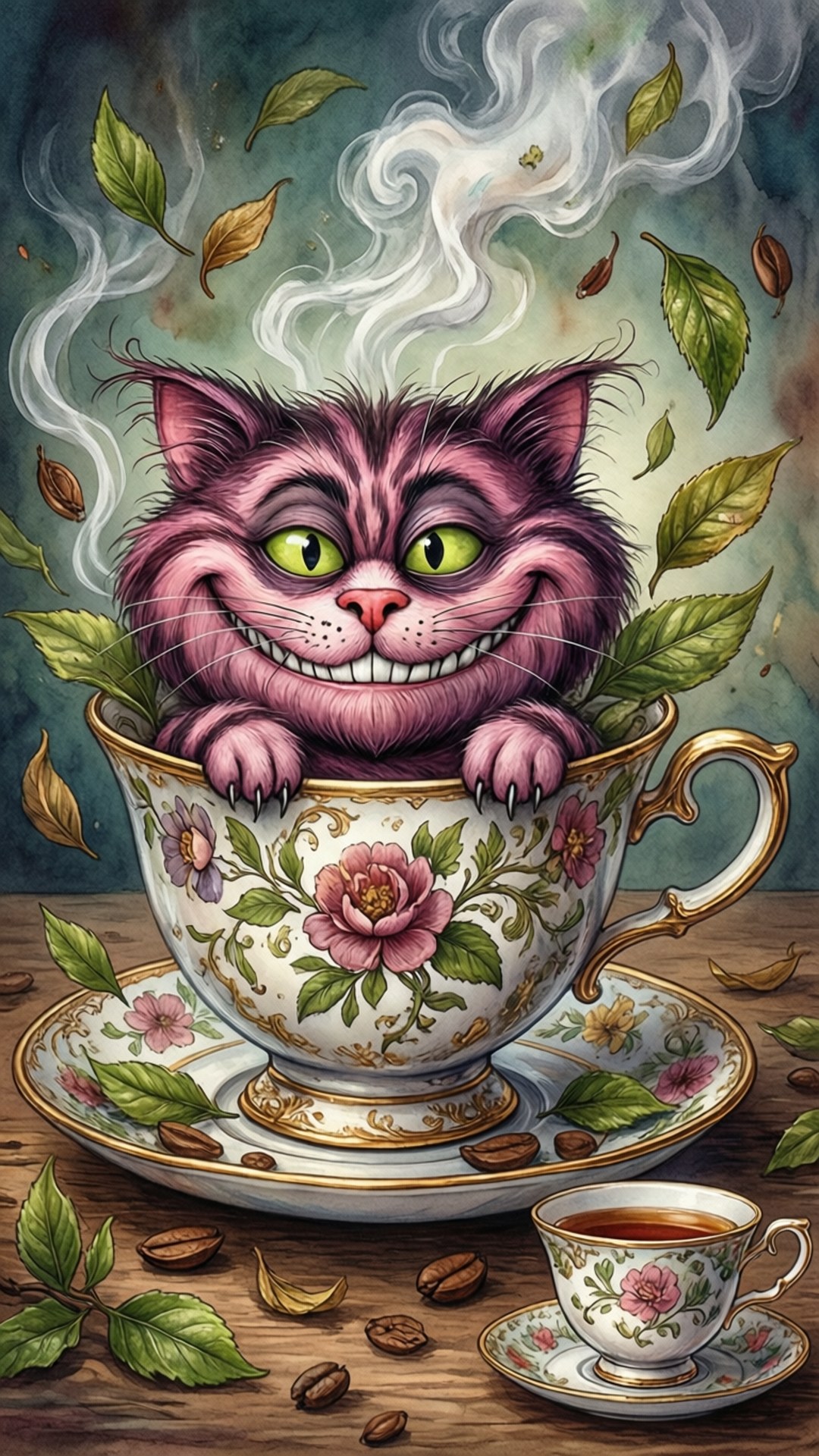 Cheshire sa Tasa Wallpaper