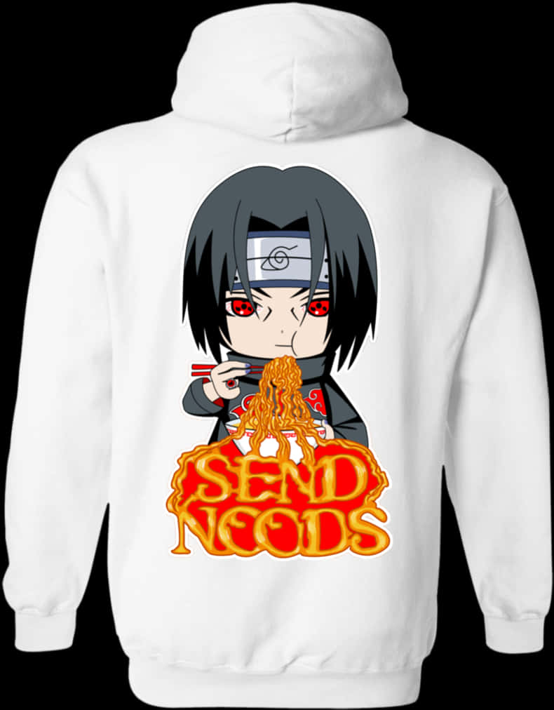 Chibi Itachi na Kumakain ng Noodles na Hoodie Wallpaper