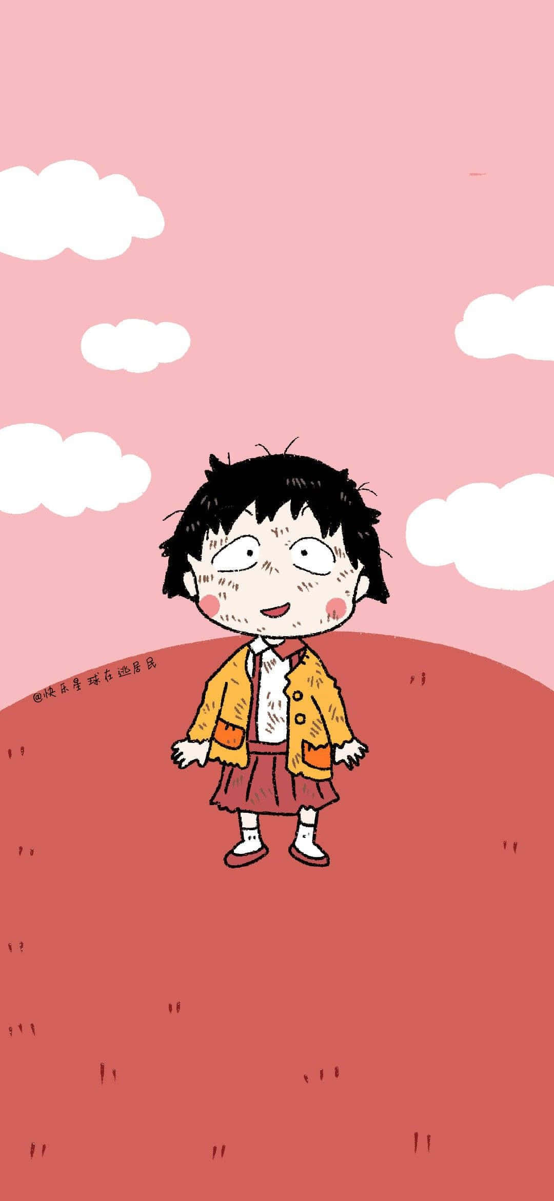Chibi Maruko Chan background Wallpaper