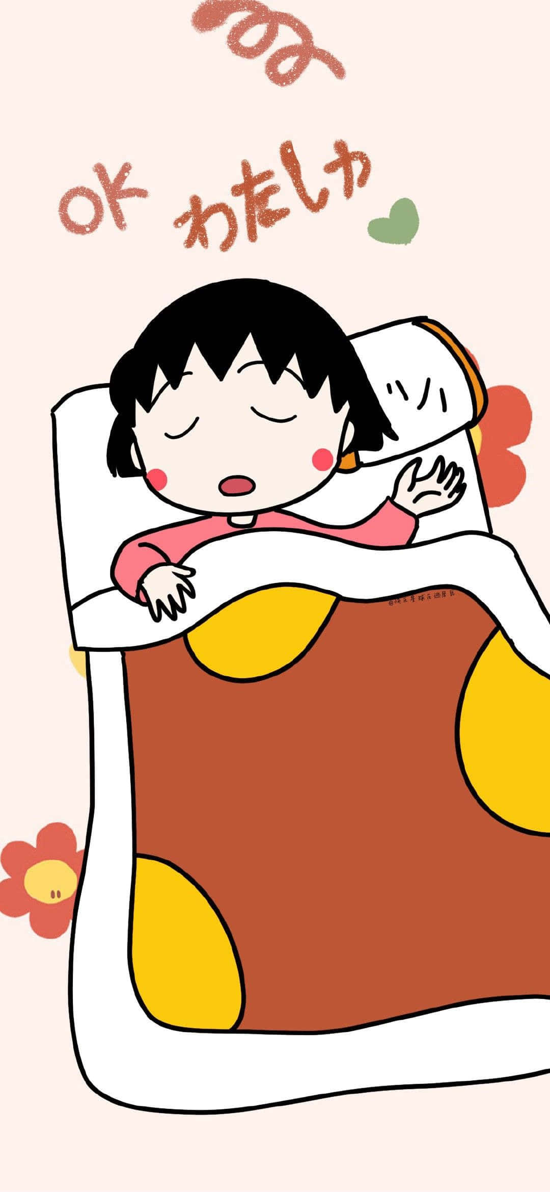 Chibi Maruko Chan background Wallpaper