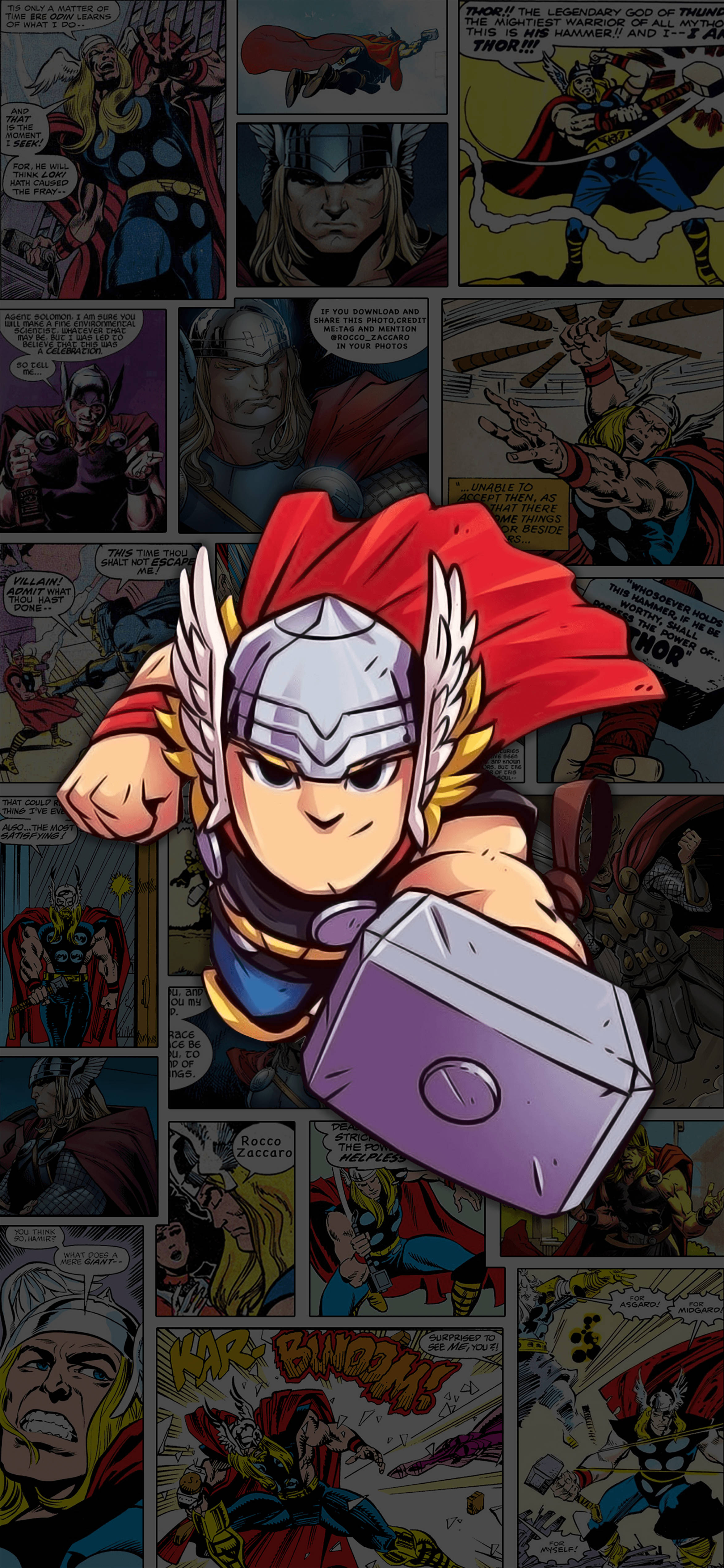 Chibi Thor Comics Wallpaper