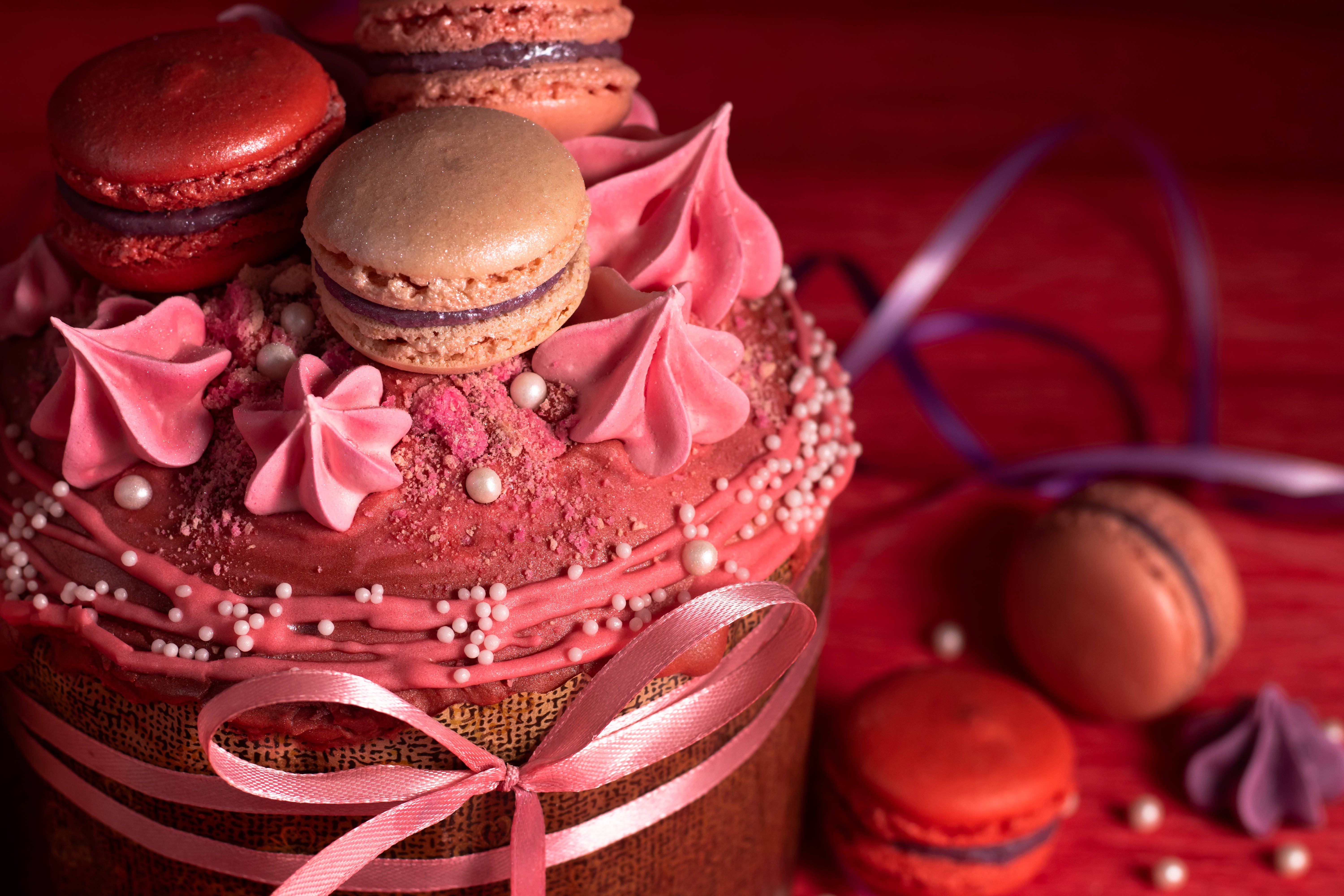 Chocolate Cake Macaroons Pagkain Desktop Wallpaper