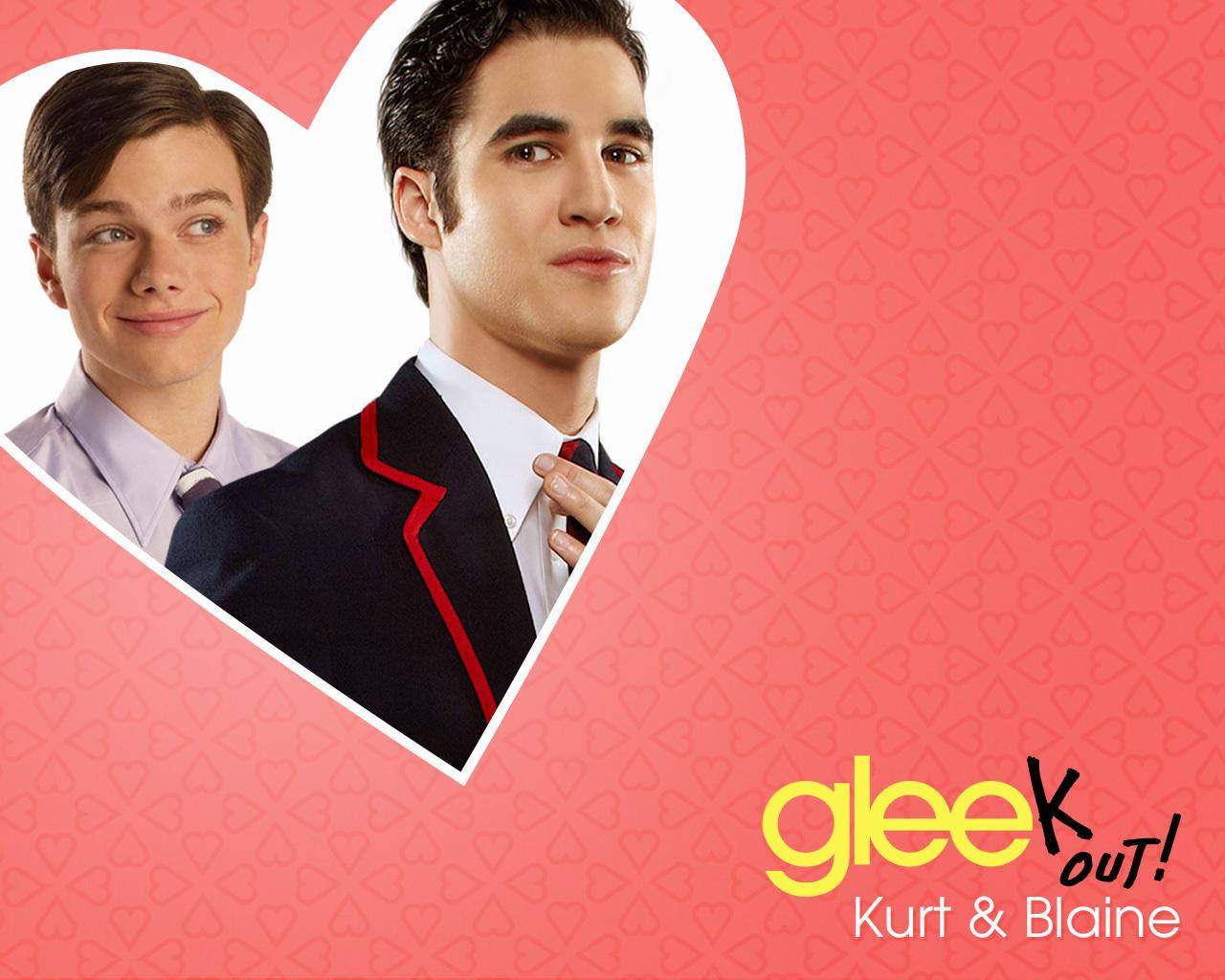 Chris Colfer Bilang Kurt Kasama si Blaine Wallpaper