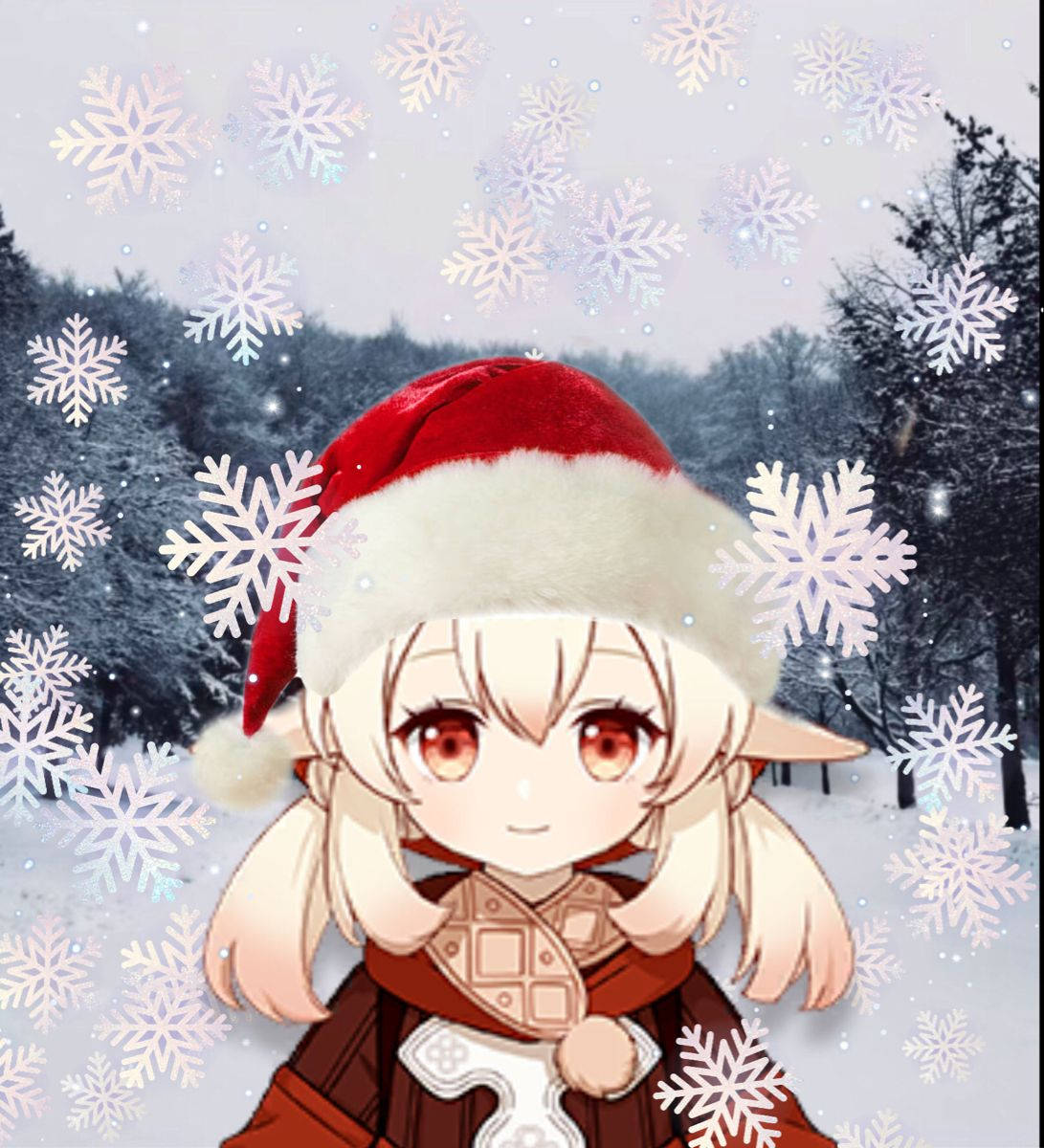 Christmas PFP na Cute Anime Girl Wallpaper