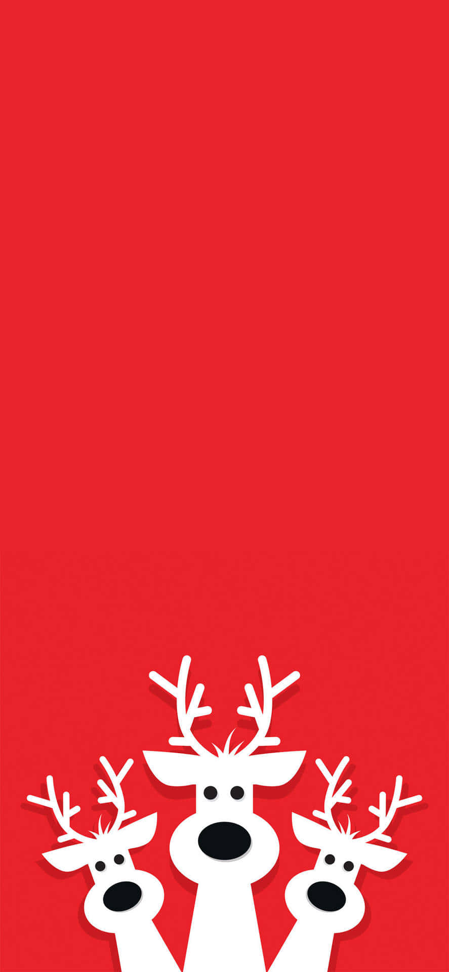 christmas reindeer sa pulang background Wallpaper