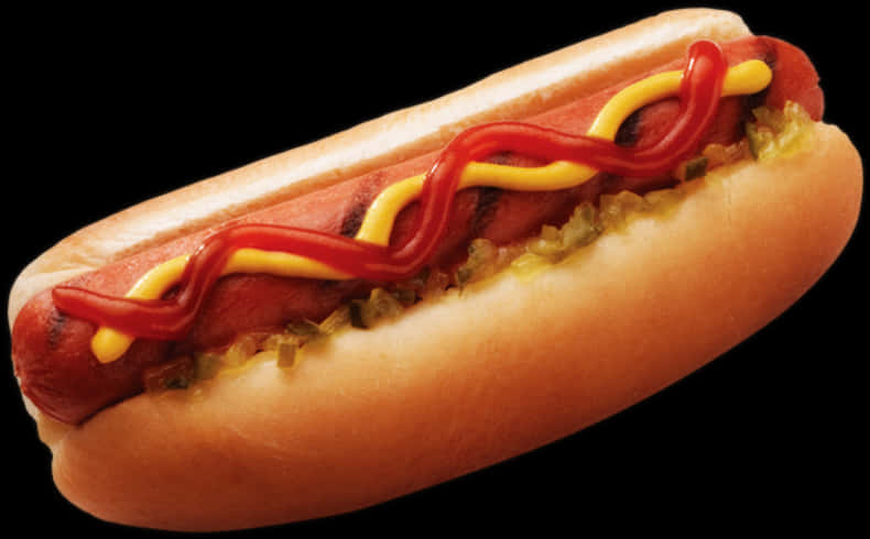 Classic Hot Dog na may Mustard at Ketchup Wallpaper