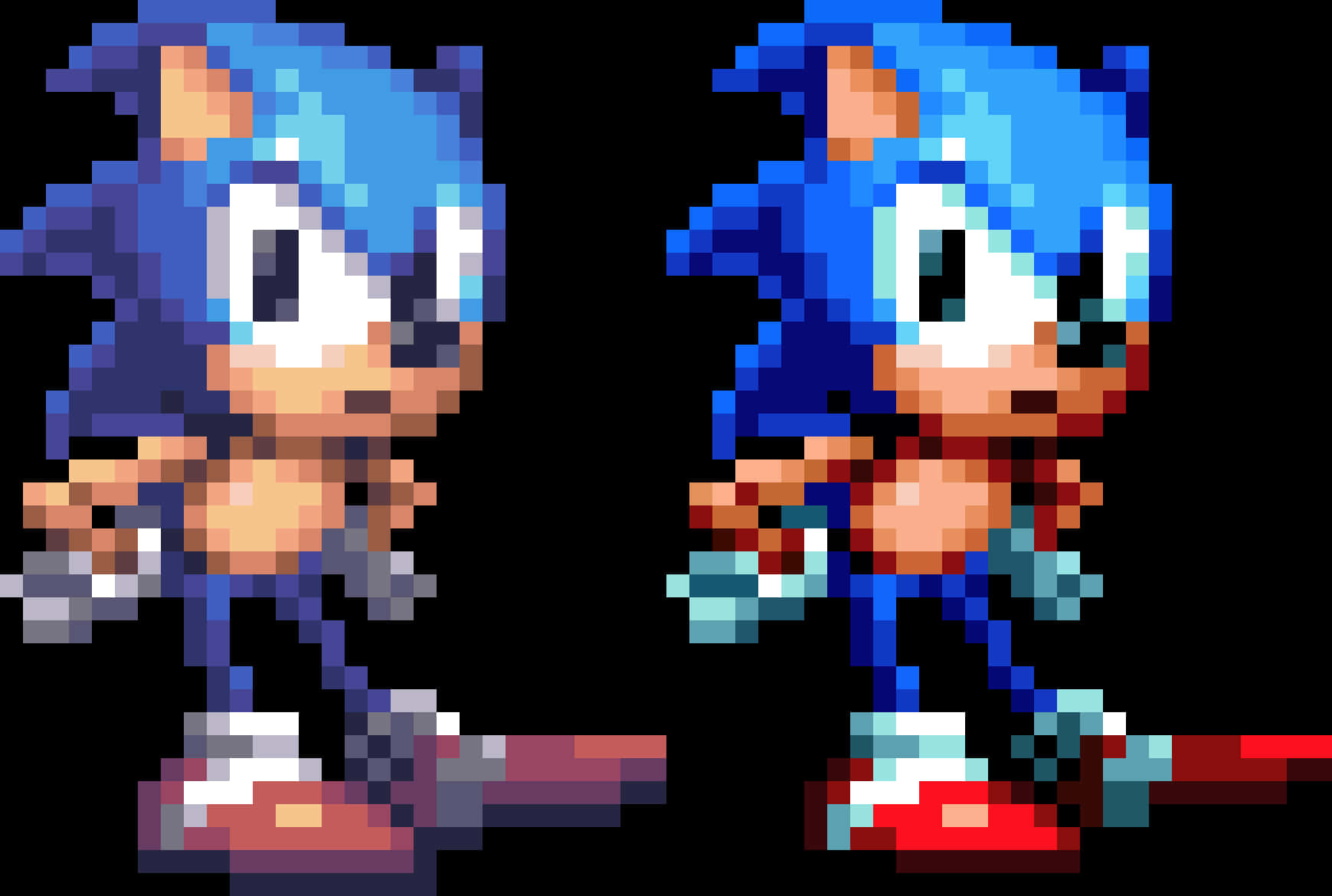 Classic vs Modern Sonic Pixel Art Wallpaper