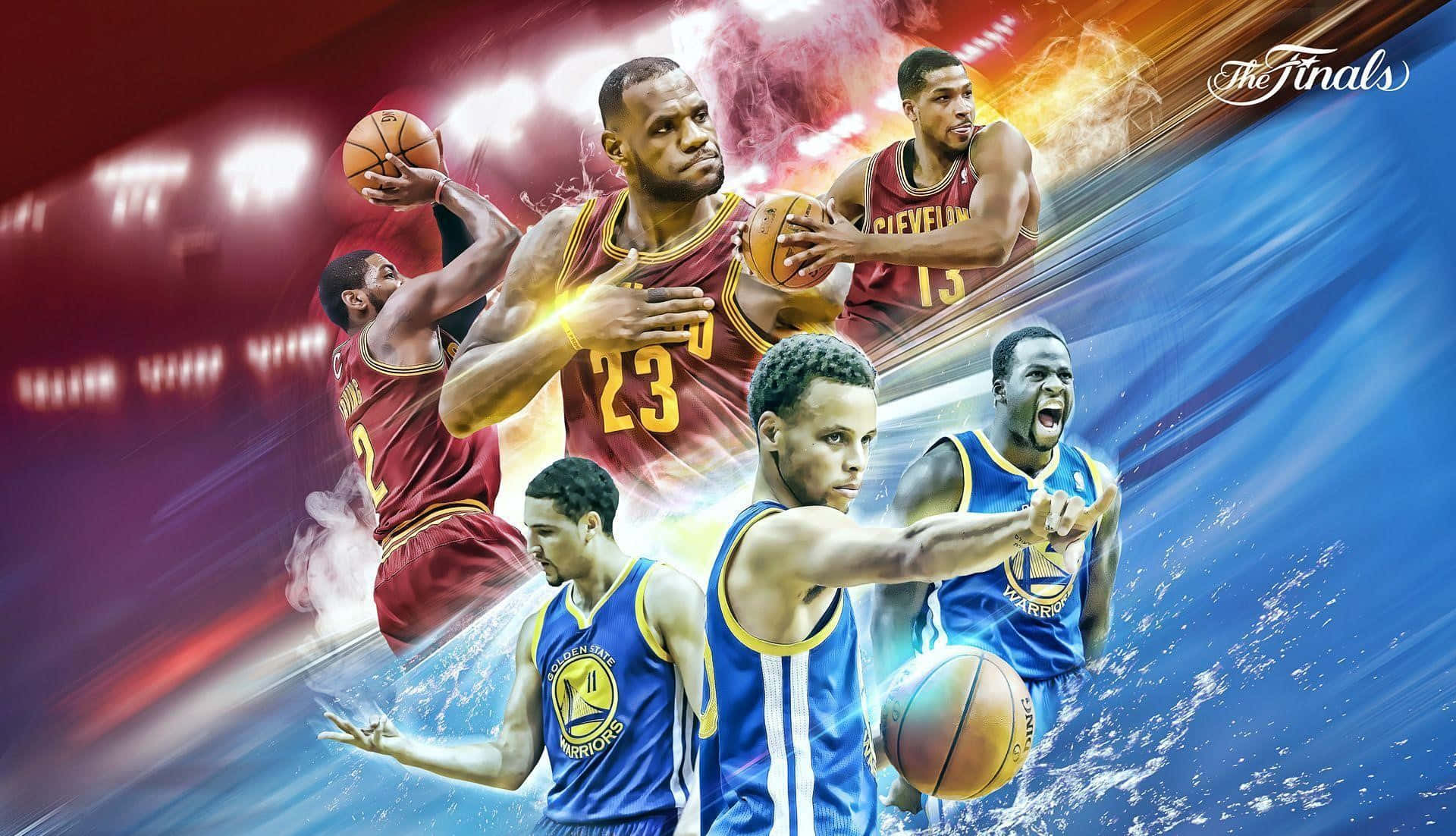 Cleveland Cavaliers Laban sa Golden State Warriors Pinakamahusay na Background ng Basketball Wallpaper