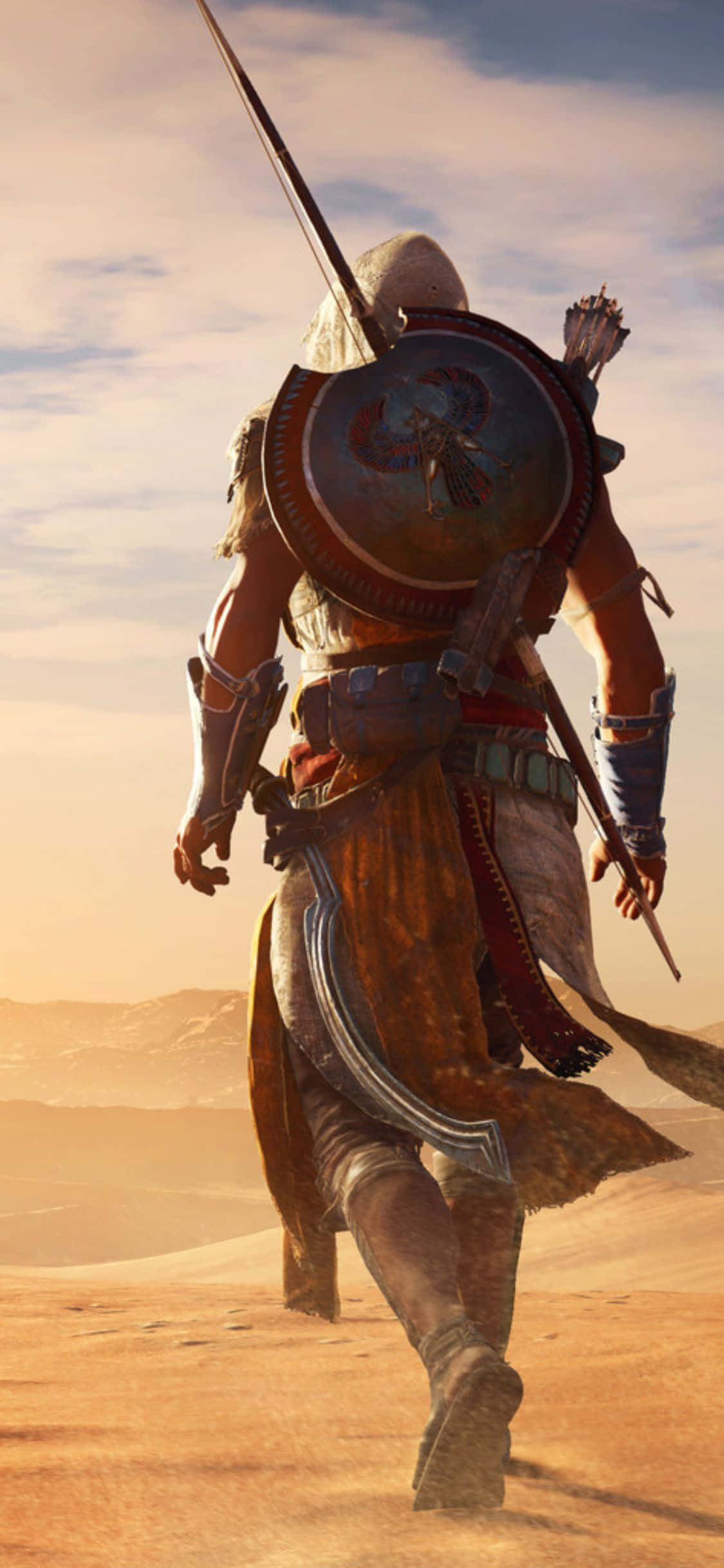 Summitin ang mga Dakilang Piramide sa iPhone X’s Assassin's Creed Origins! Wallpaper