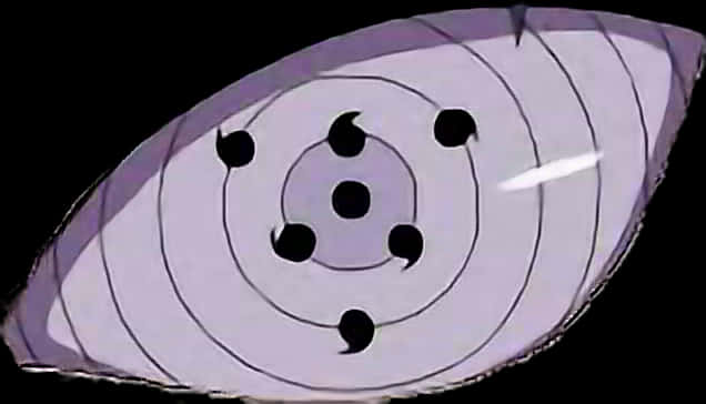 Close-Up ng Mata ng Rinnegan sa Anime Wallpaper