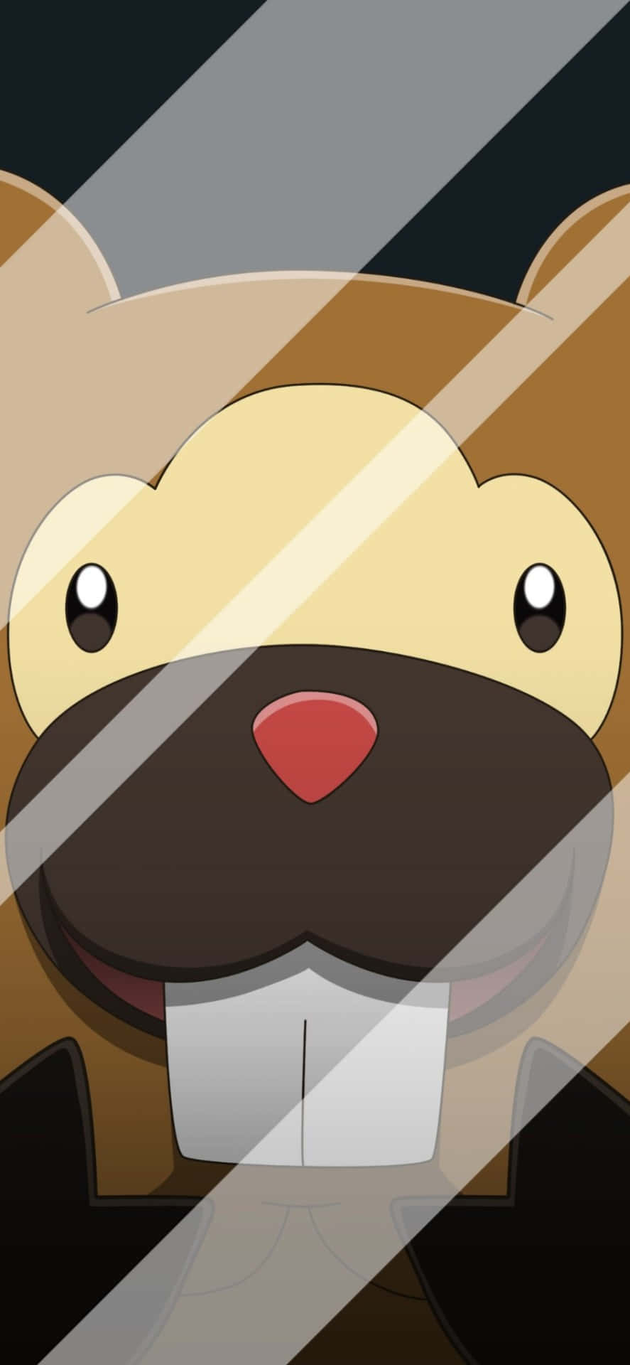 Close-Up ng Mukha ni Bibarel Wallpaper